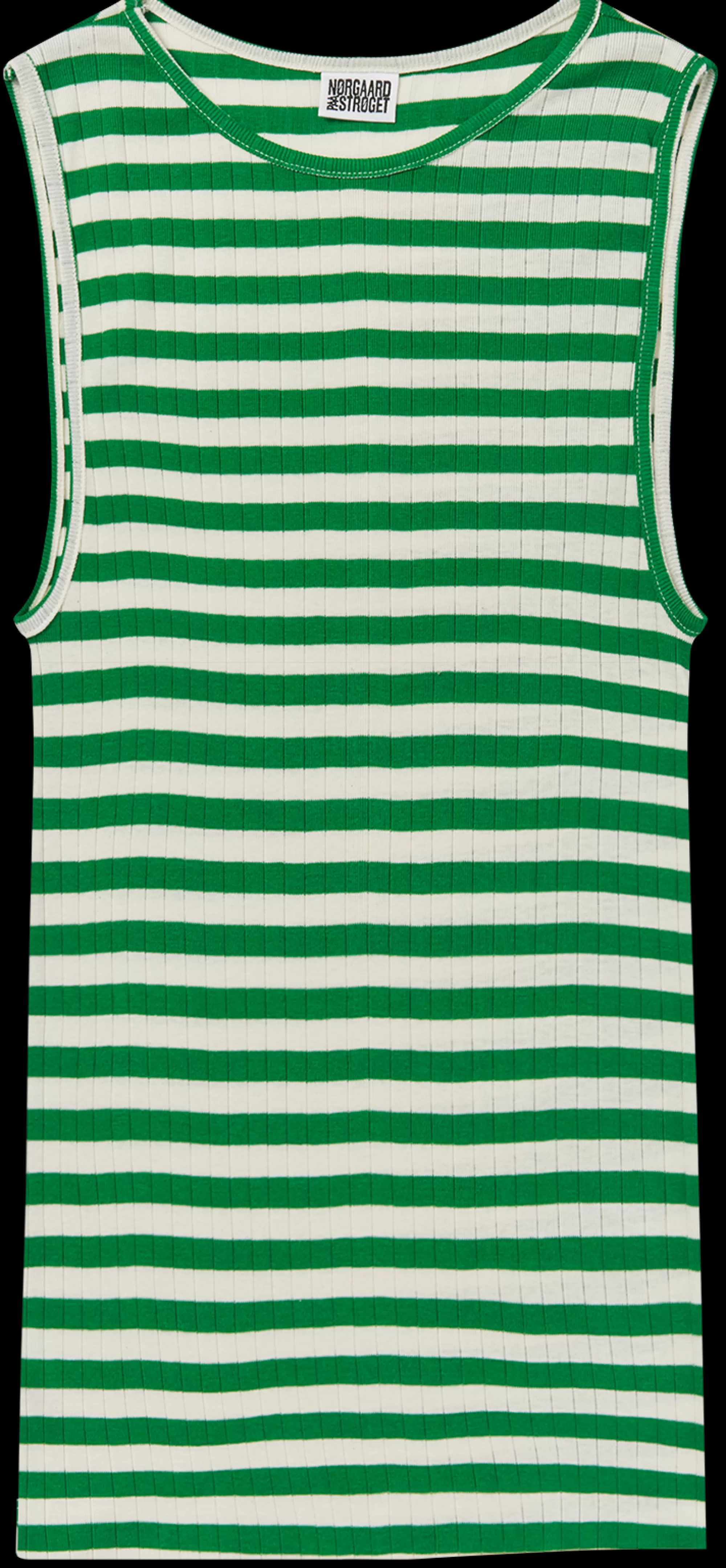 MADS NØRGAARD NPS Tank Top Broadway Green/Ecru Store