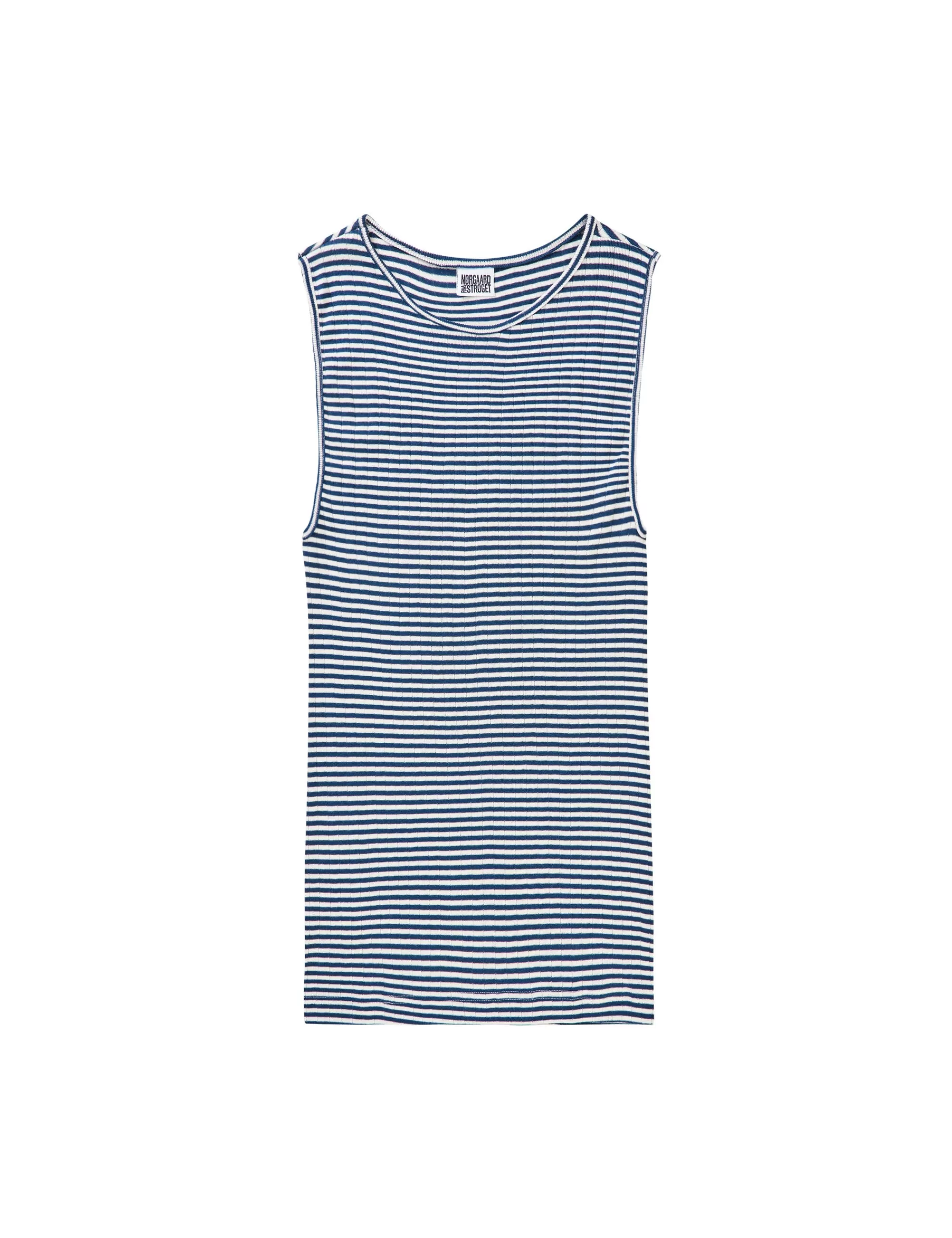 MADS NØRGAARD NPS Tank Top Fine Stripe Marine/Ecru Online