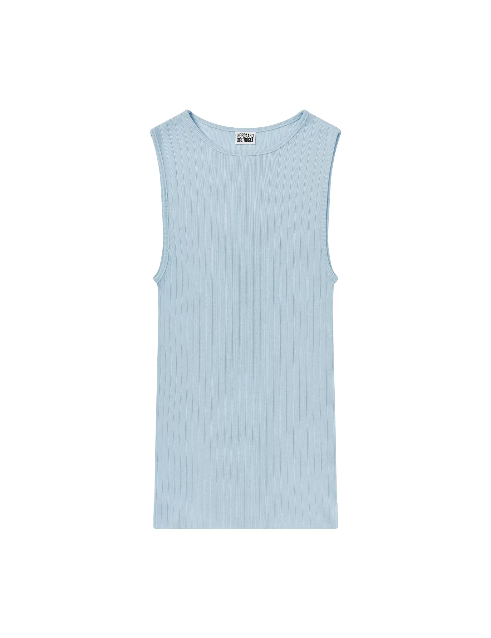 MADS NØRGAARD NPS Tank Top Solid Color Light Blue Flash Sale