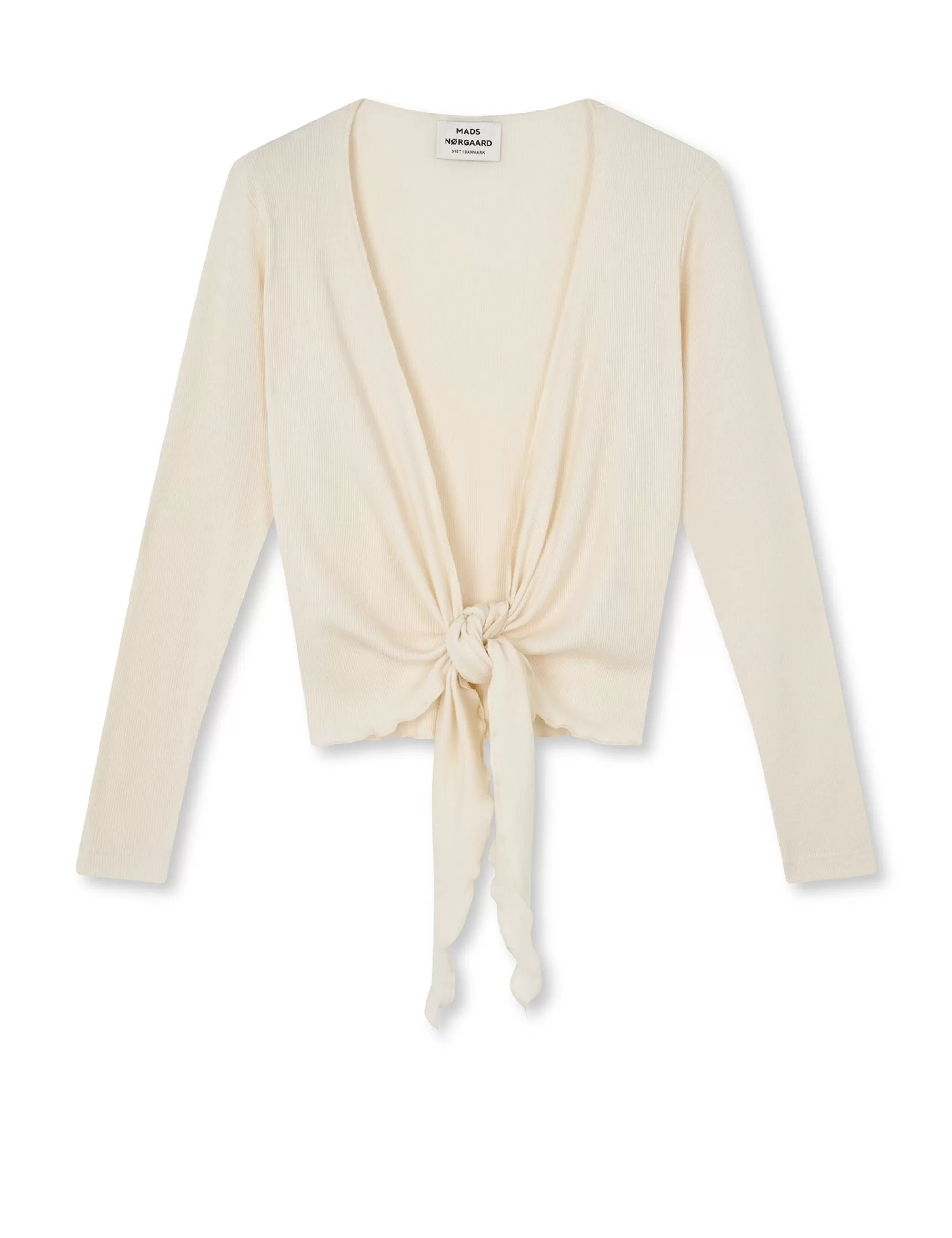 MADS NØRGAARD NPS Wrap Top Solid Colour Ecru Clearance