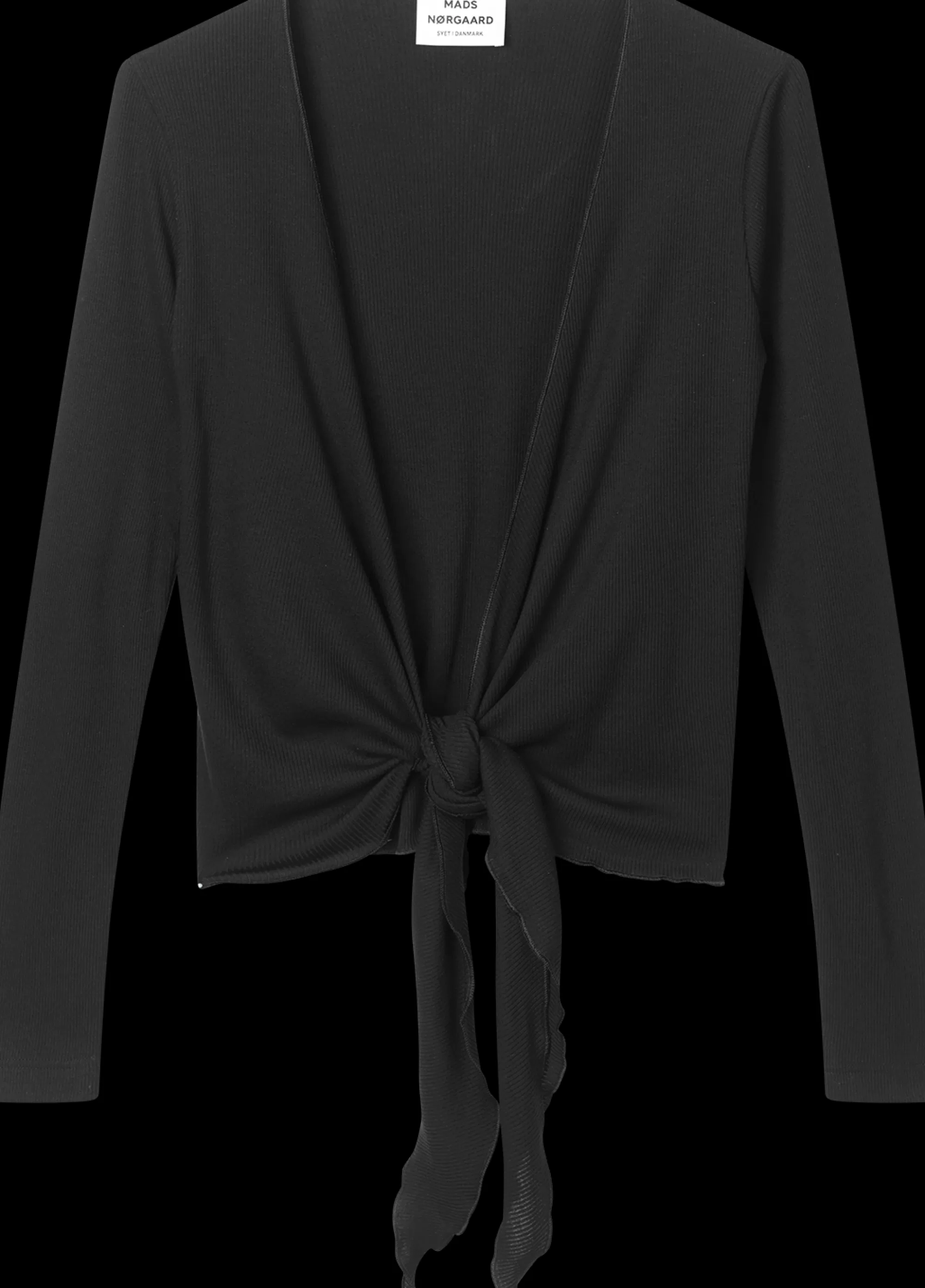 MADS NØRGAARD NPS Wrap Top Solid Colour Black Shop