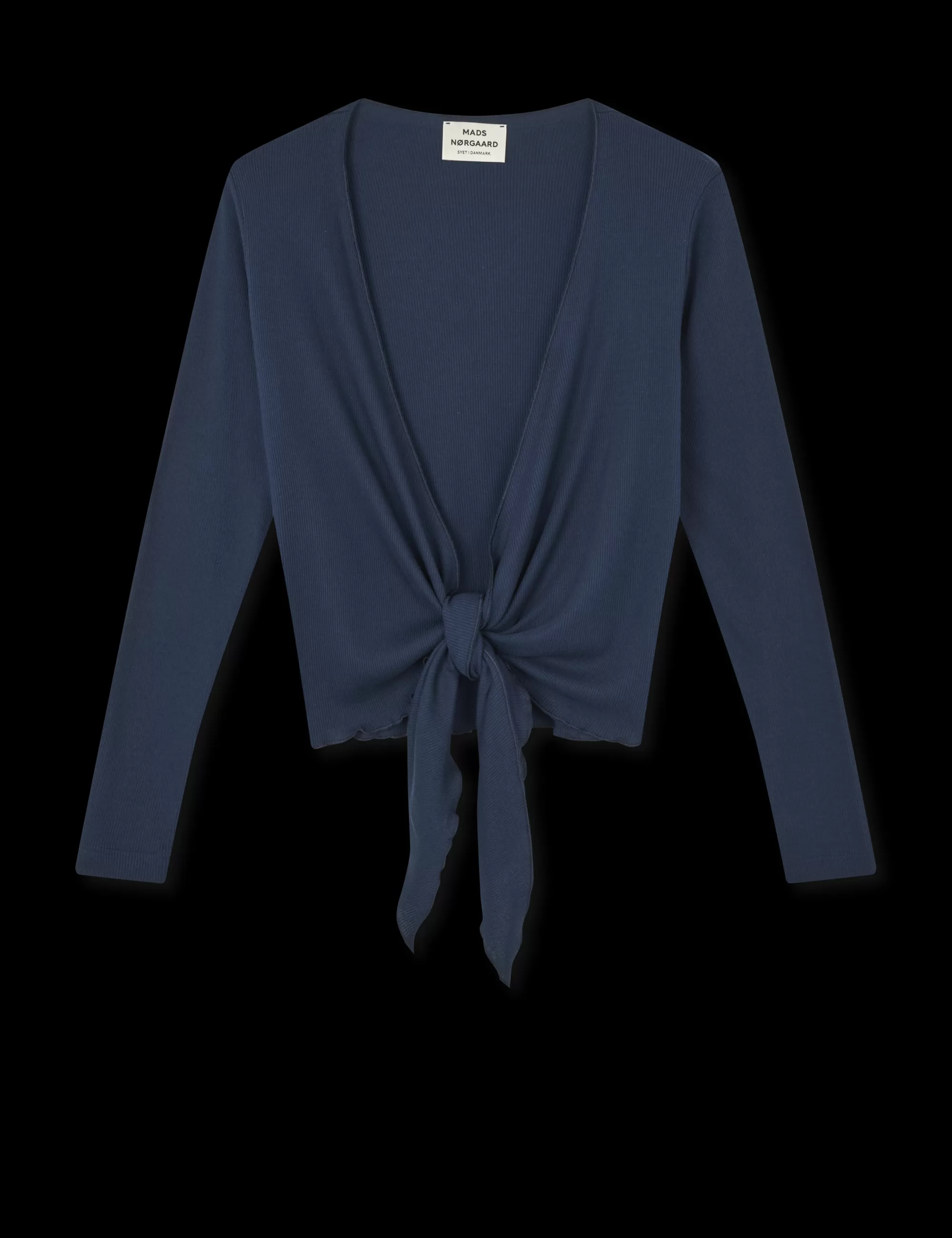 MADS NØRGAARD NPS Wrap Top Solid Colour Marine Cheap