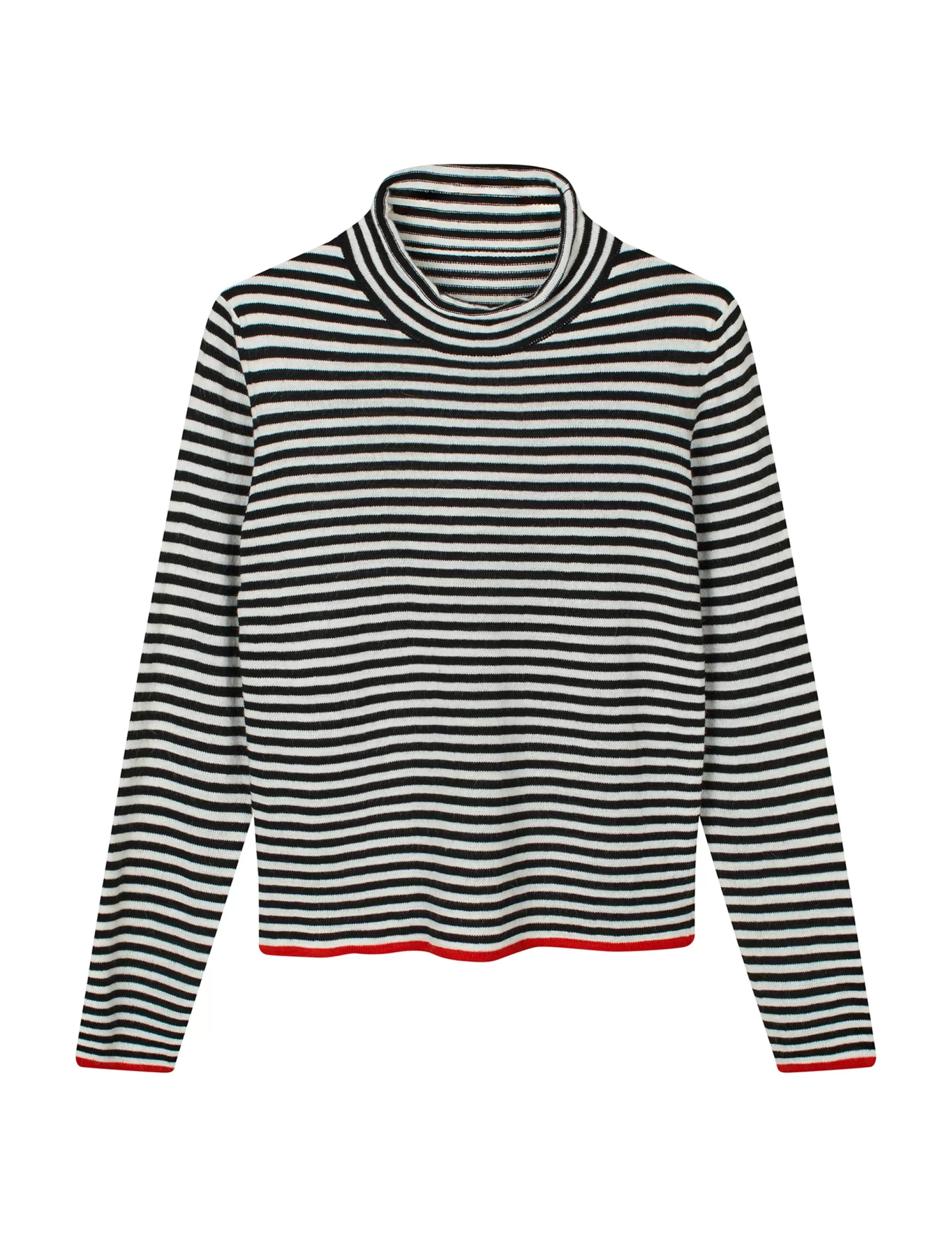 MADS NØRGAARD One Stripe Elsa Knit Black/Ecru Clearance