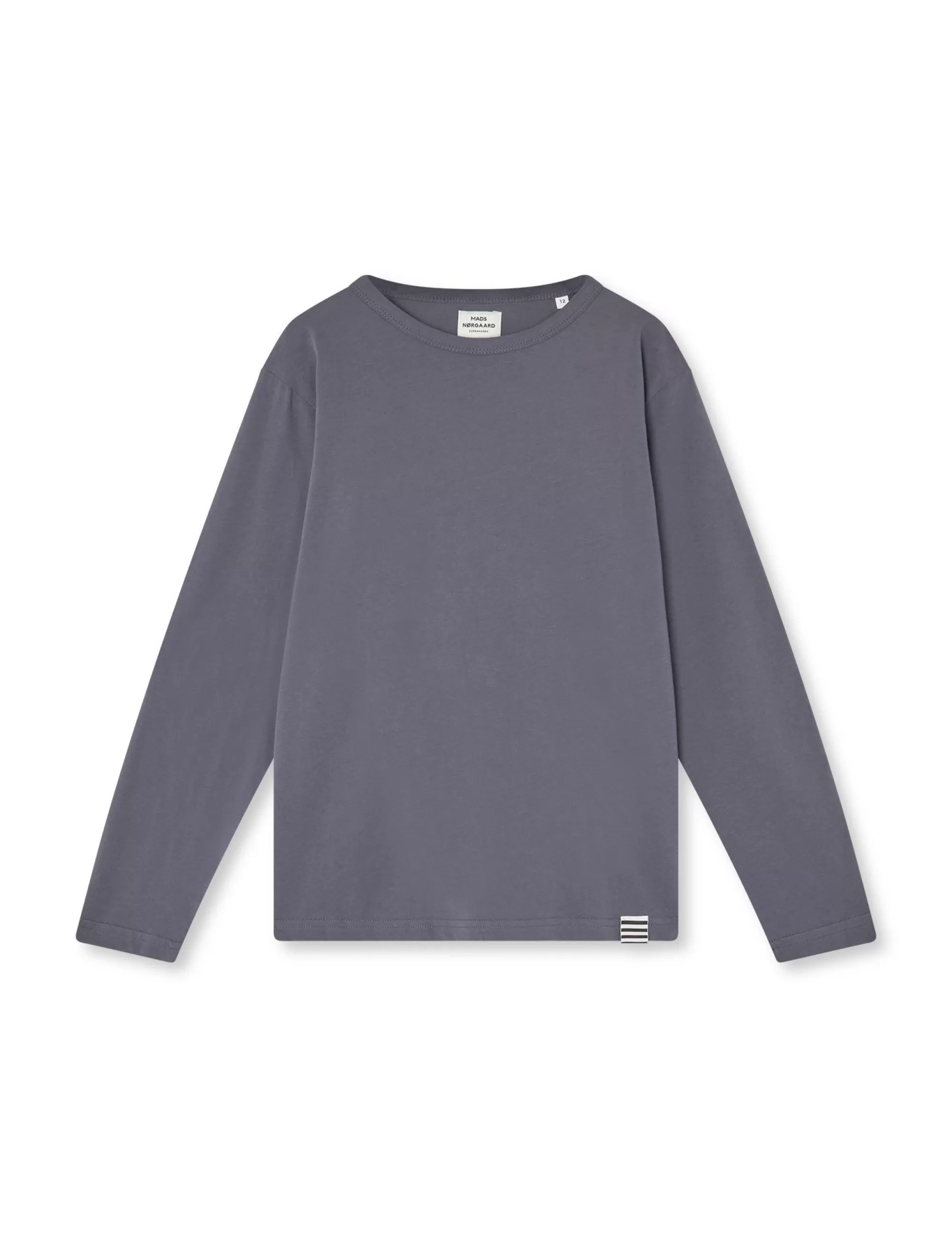 MADS NØRGAARD Organic Thorlino L/S Tee FAV Dark Grey Best