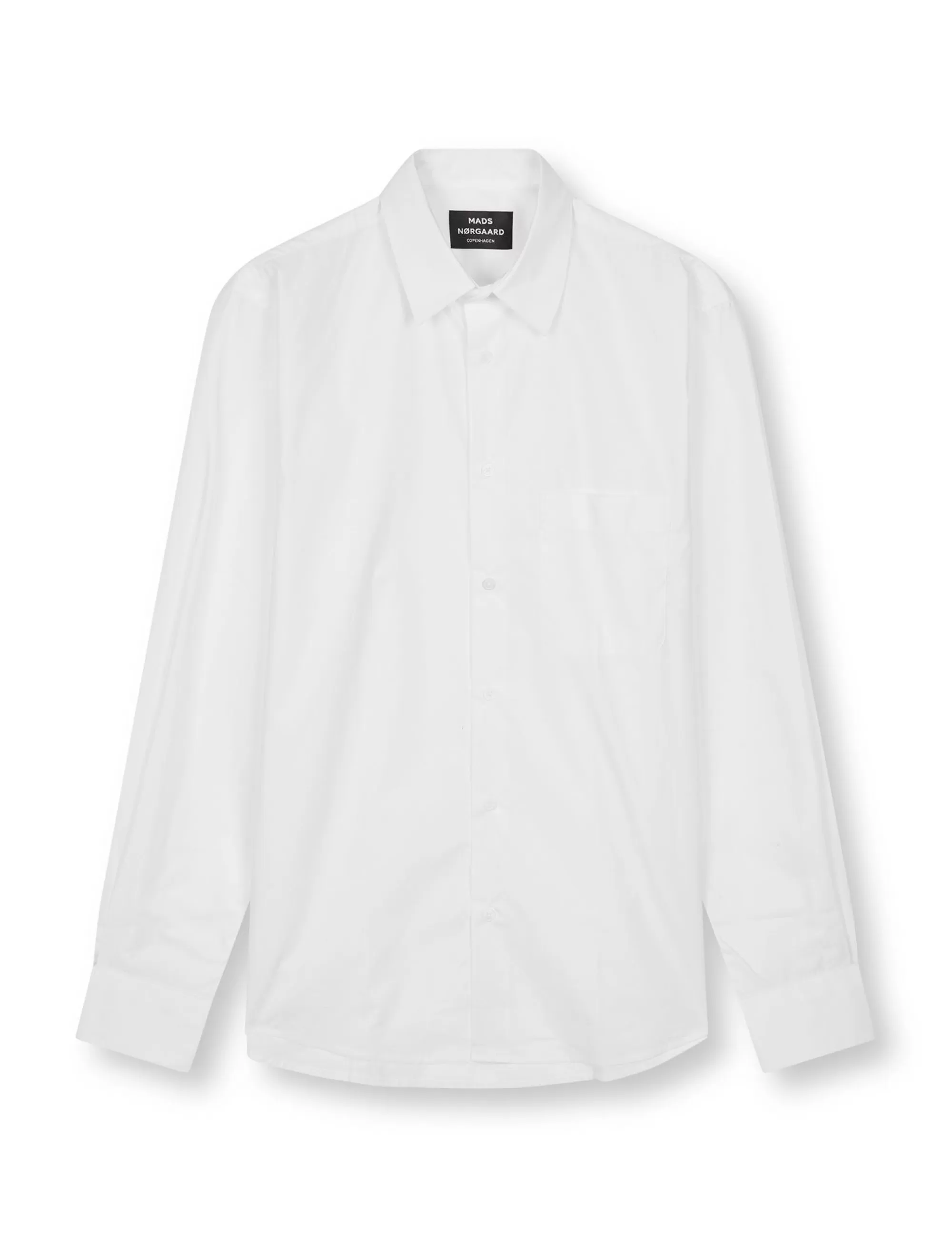 MADS NØRGAARD Organic Cotton Poplin Sune Shirt White Outlet