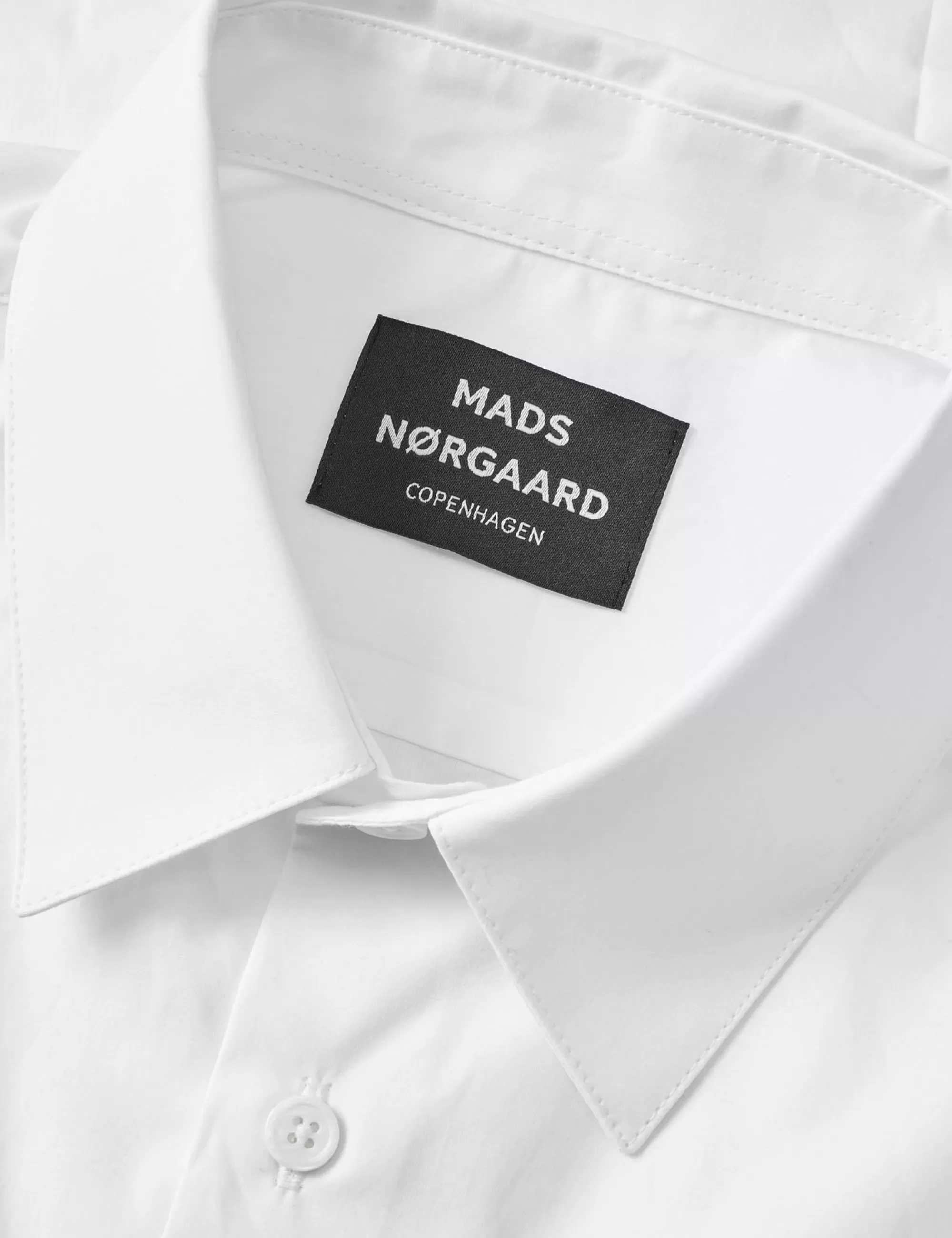 MADS NØRGAARD Organic Cotton Poplin Sune Shirt White Outlet