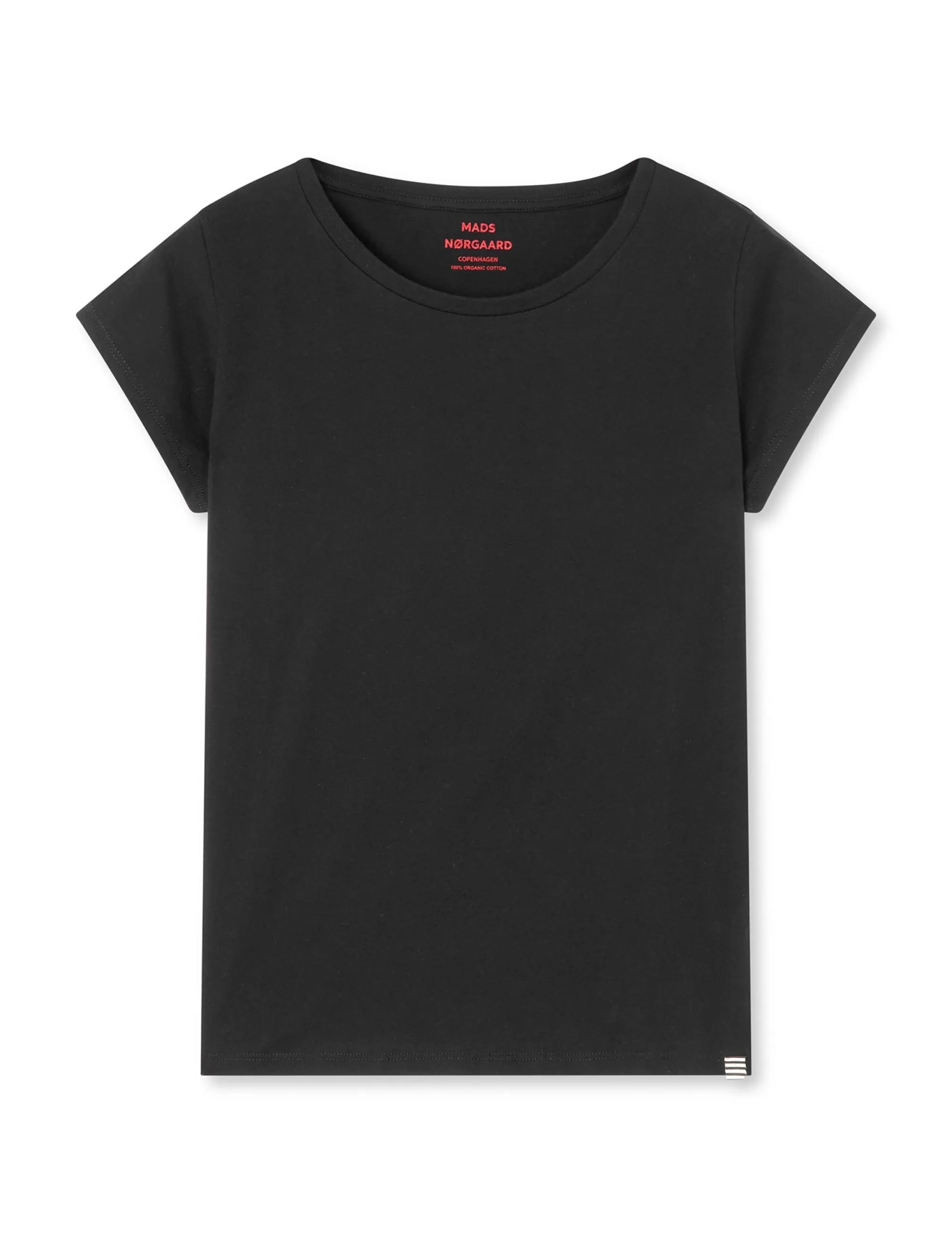 MADS NØRGAARD Organic Jersey Teasy Tee FAV Black Outlet