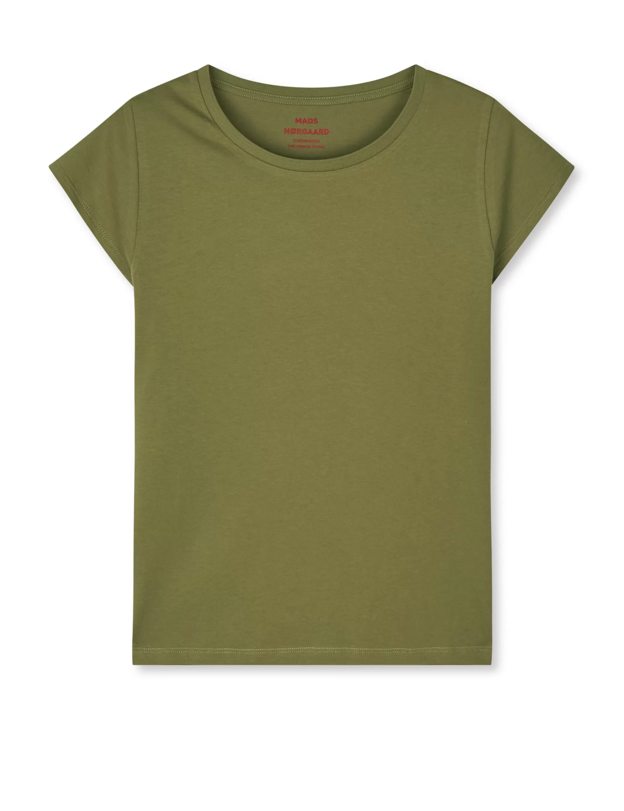 MADS NØRGAARD Organic Jersey Teasy Tee FAV Martini Olive Shop