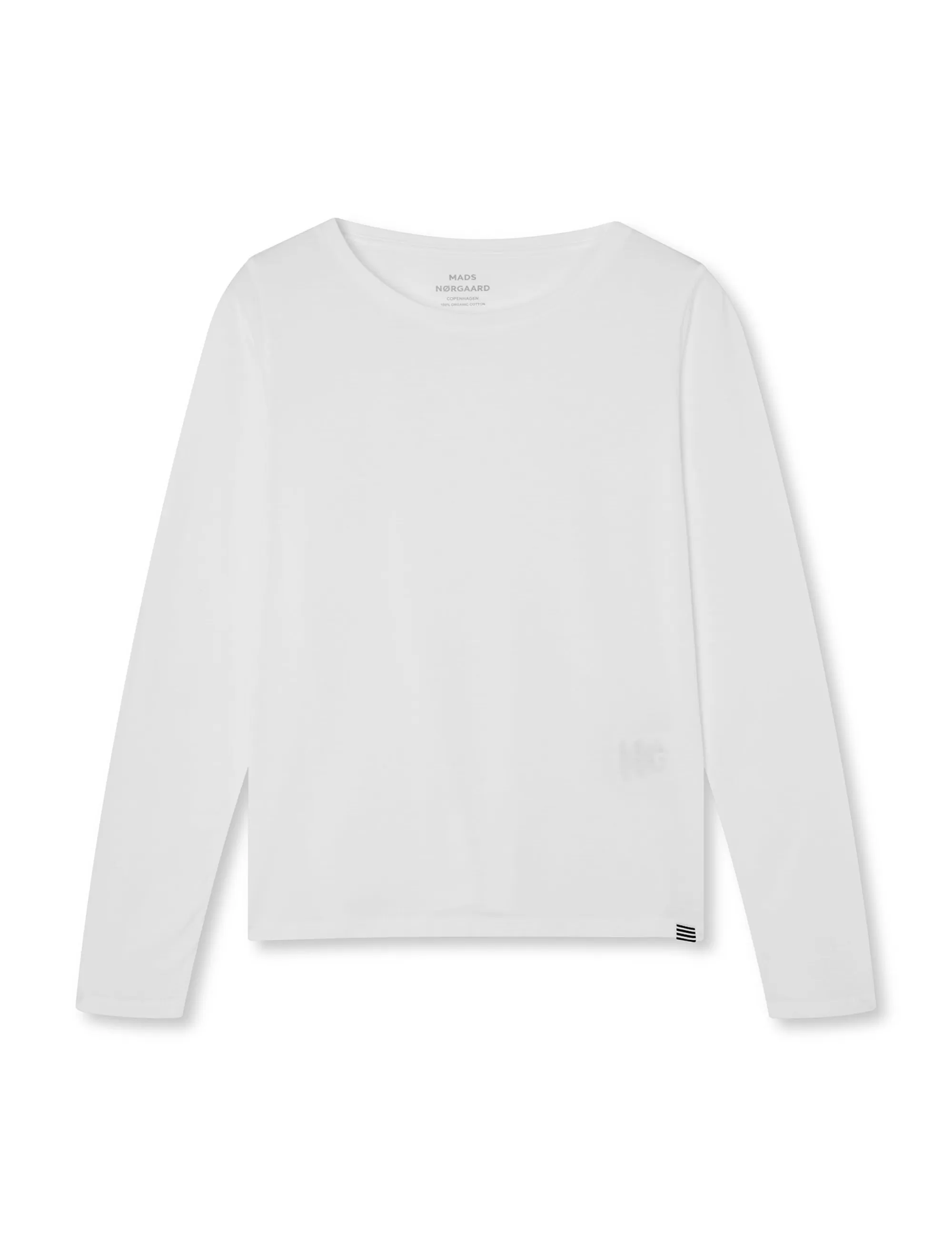 MADS NØRGAARD Organic Jersey Tenna Tee LS FAV White Best Sale