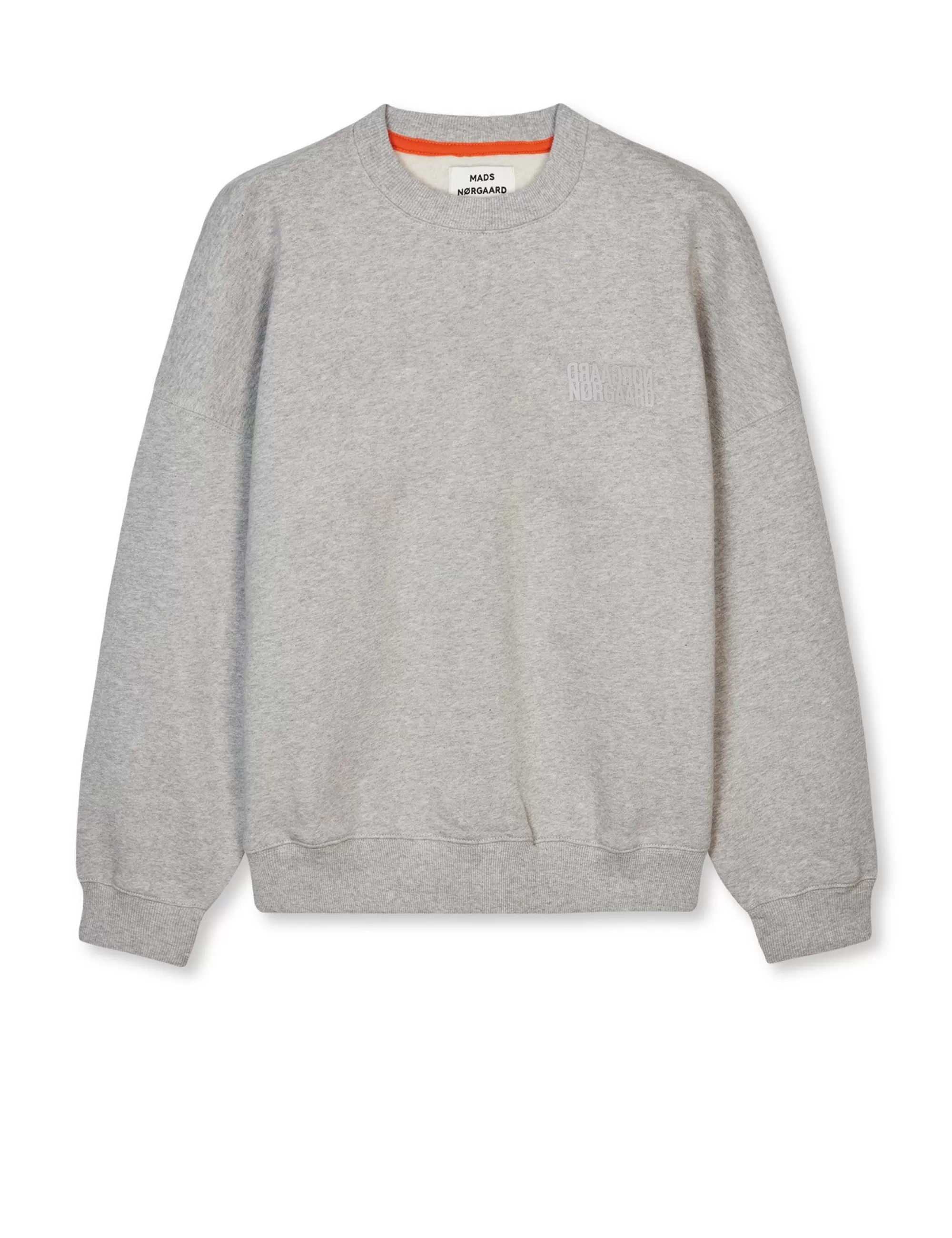 MADS NØRGAARD Organic Sweat Atli Sweatshirt Light Grey Melange Cheap