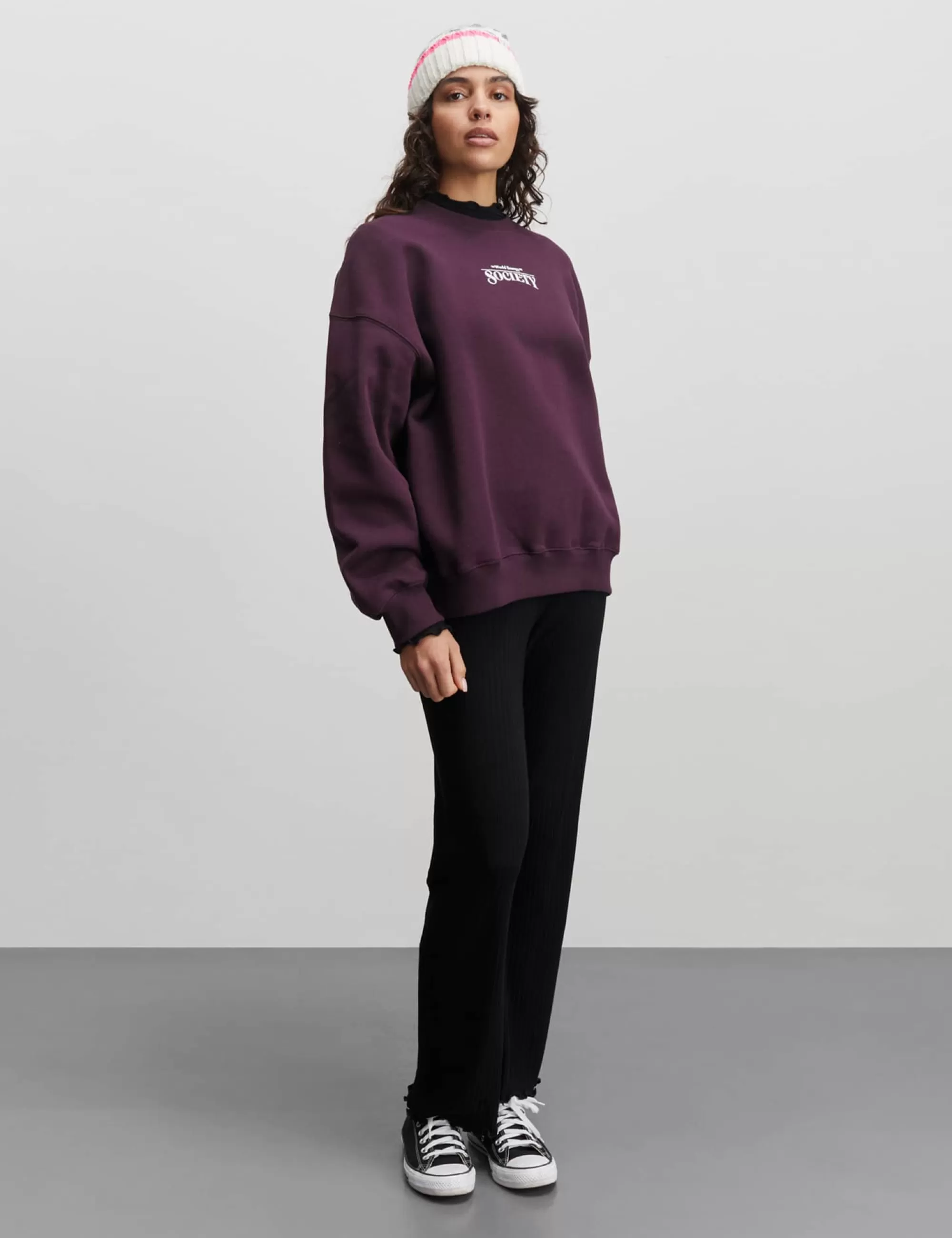 MADS NØRGAARD Organic Sweat Atli Sweatshirt Plum Perfect Discount