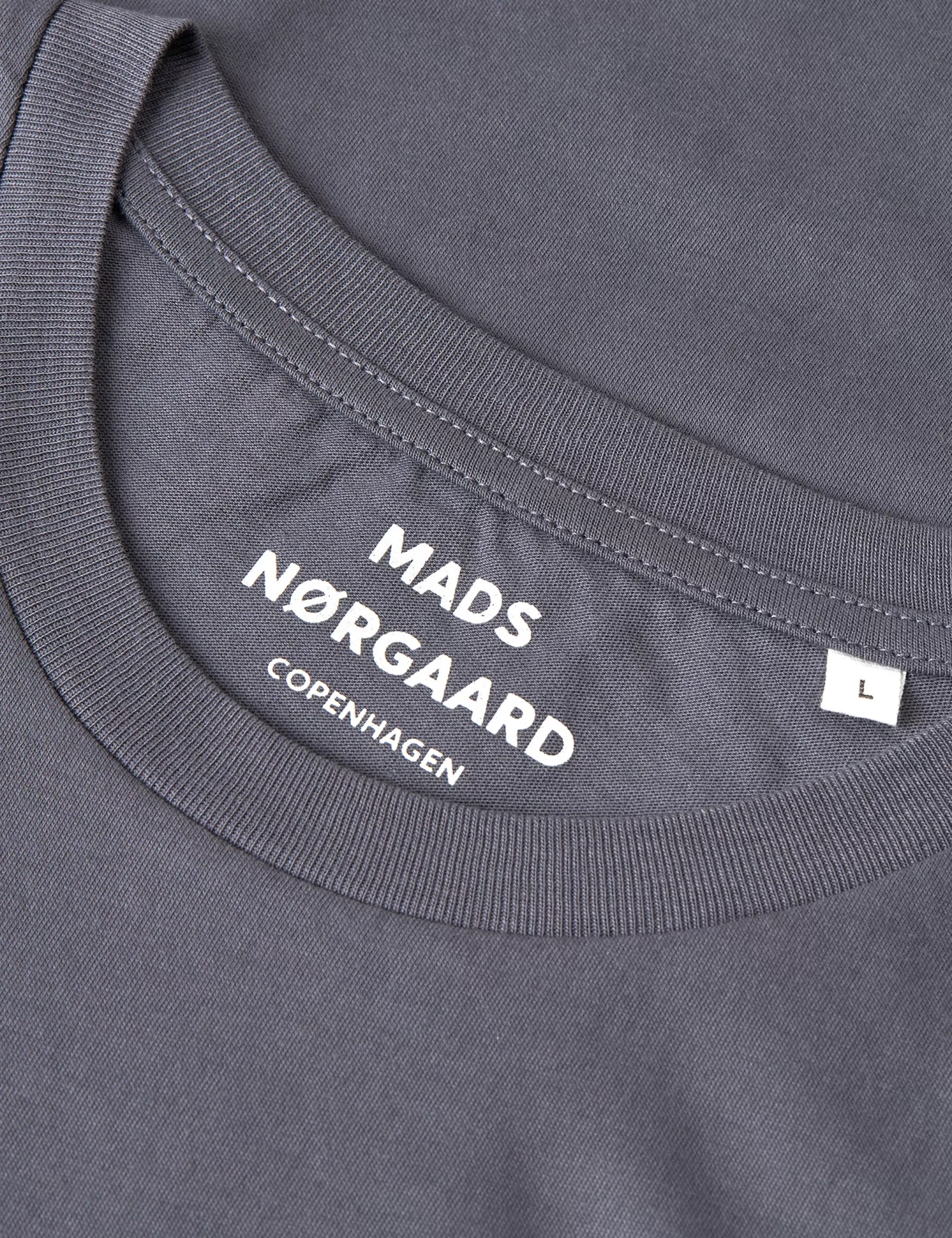 MADS NØRGAARD Organic Thor Tee Dark Grey Fashion