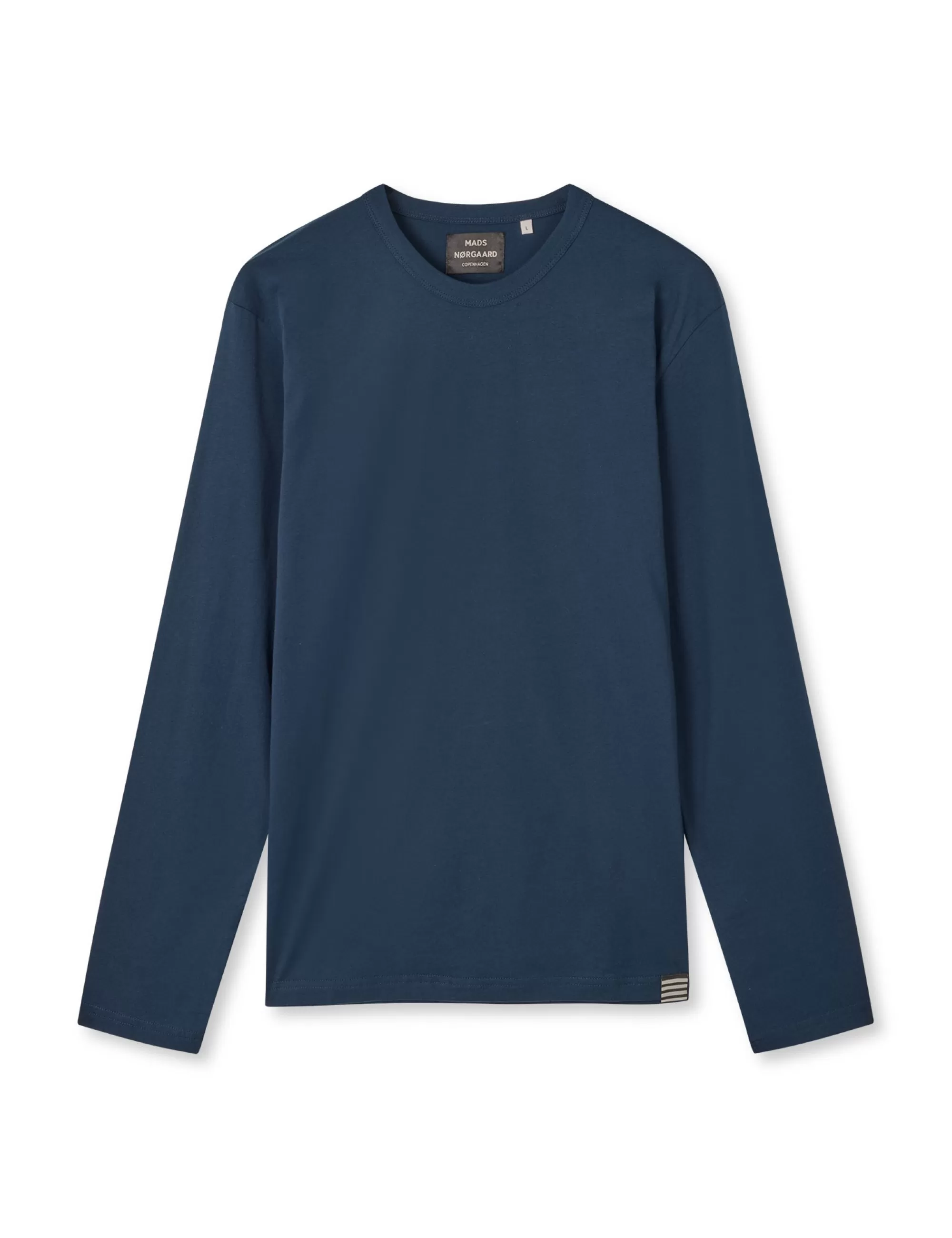 MADS NØRGAARD Organic Thor Tee LS Navy Flash Sale