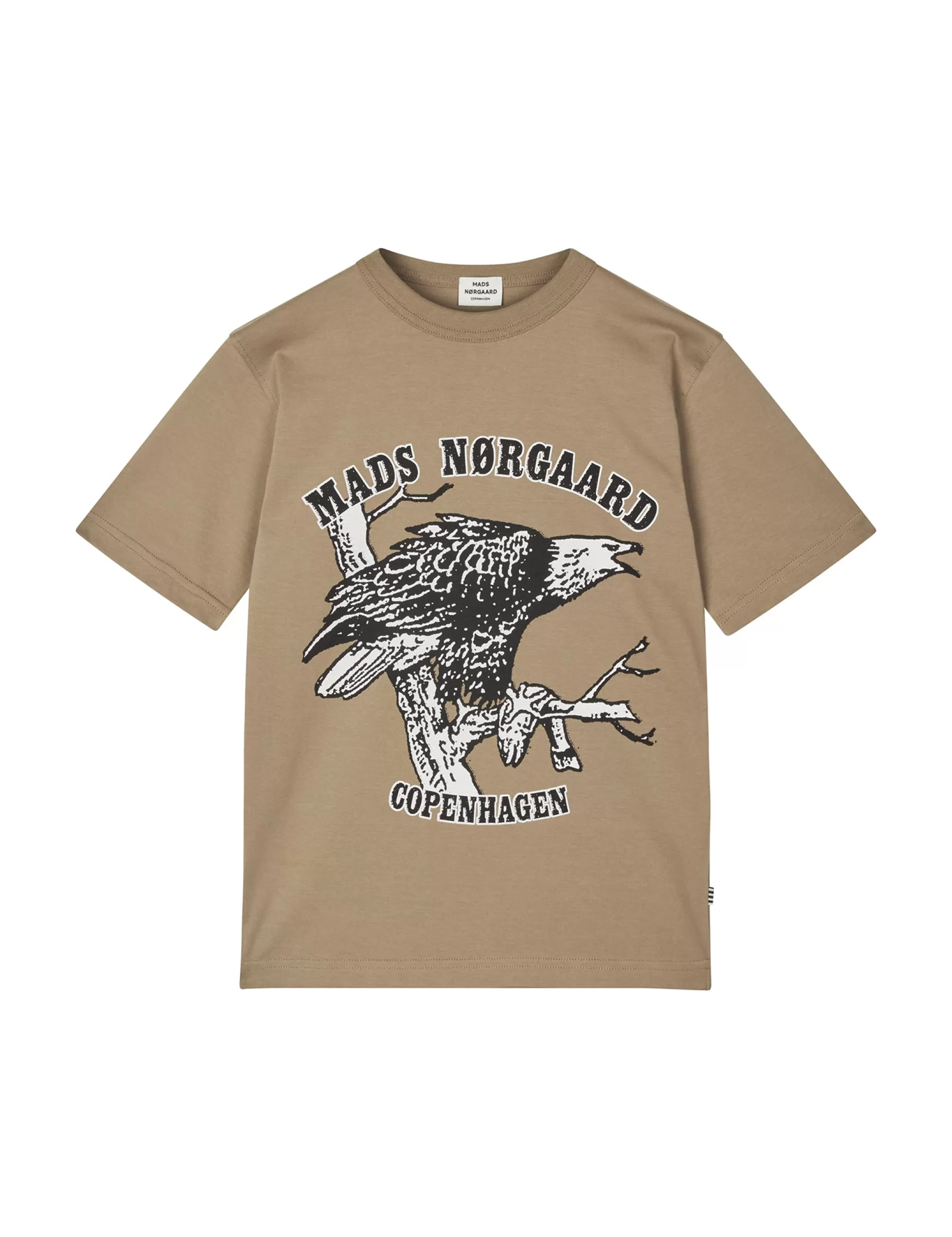 MADS NØRGAARD Printed Tee Theo Tee Lead Gray Cheap