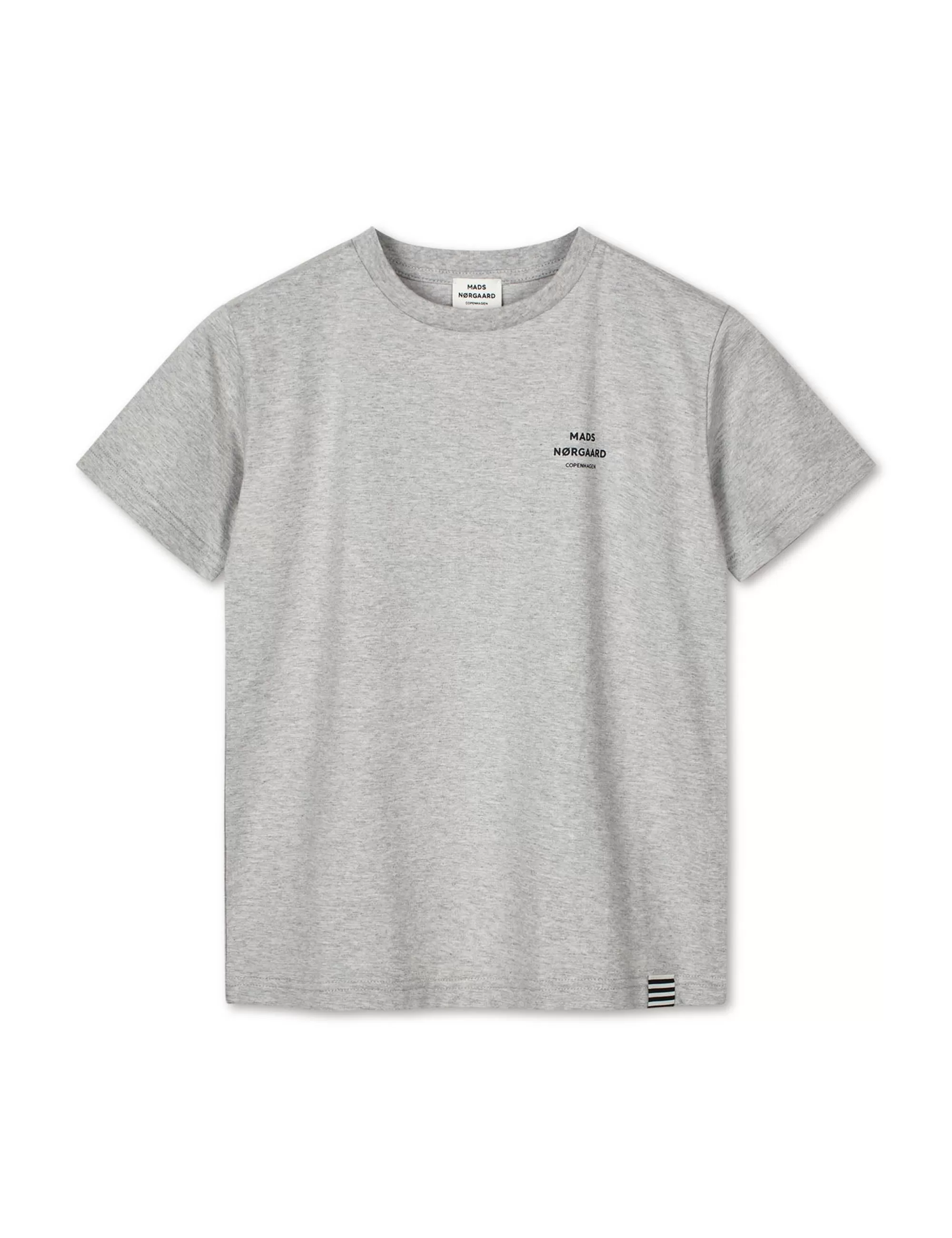 MADS NØRGAARD Printed Tee Thorlino Tee Light Grey Melange Discount