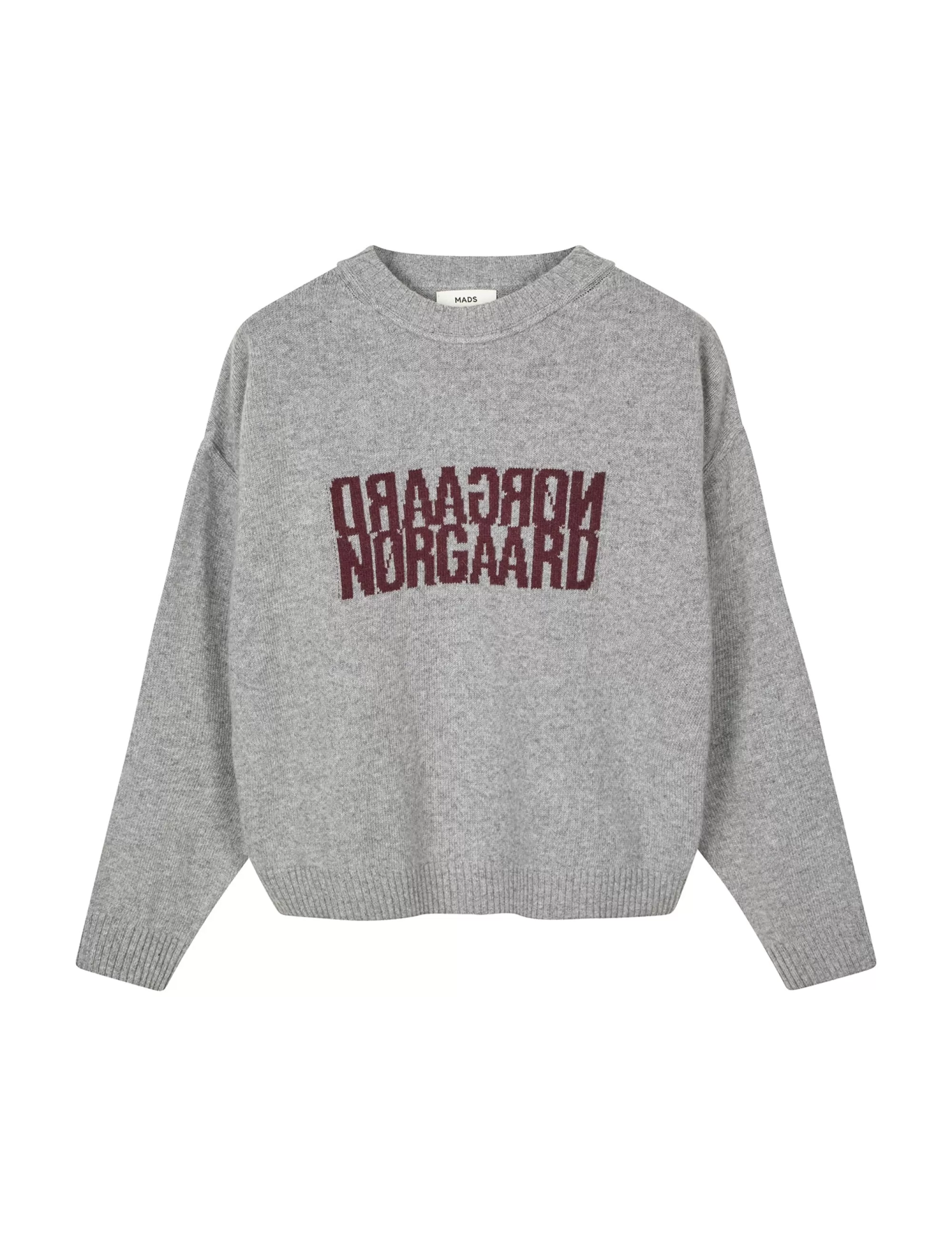 MADS NØRGAARD Recy Soft Knit Tilona Sweater Light Grey Melange Clearance