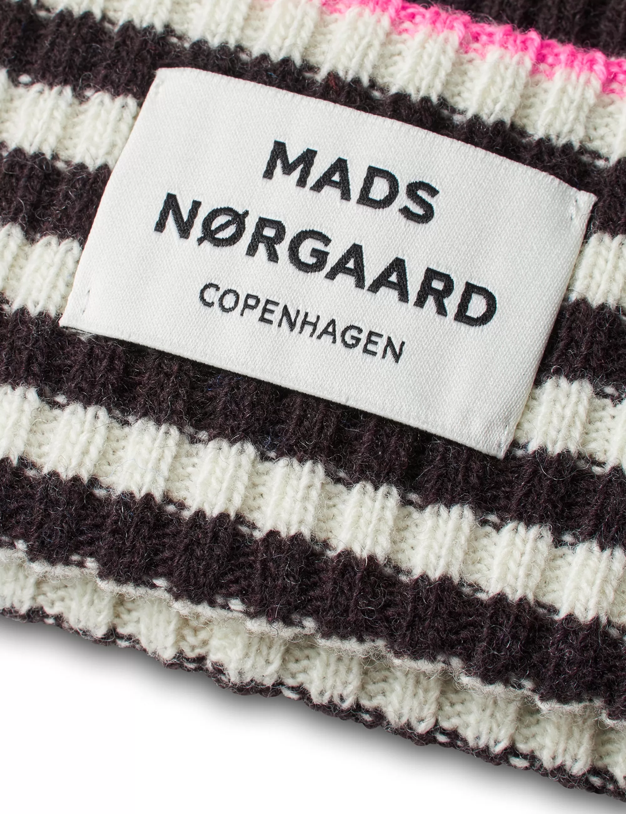 MADS NØRGAARD Recycled Iceland Anju Hat Black Coffee/Winter White Hot