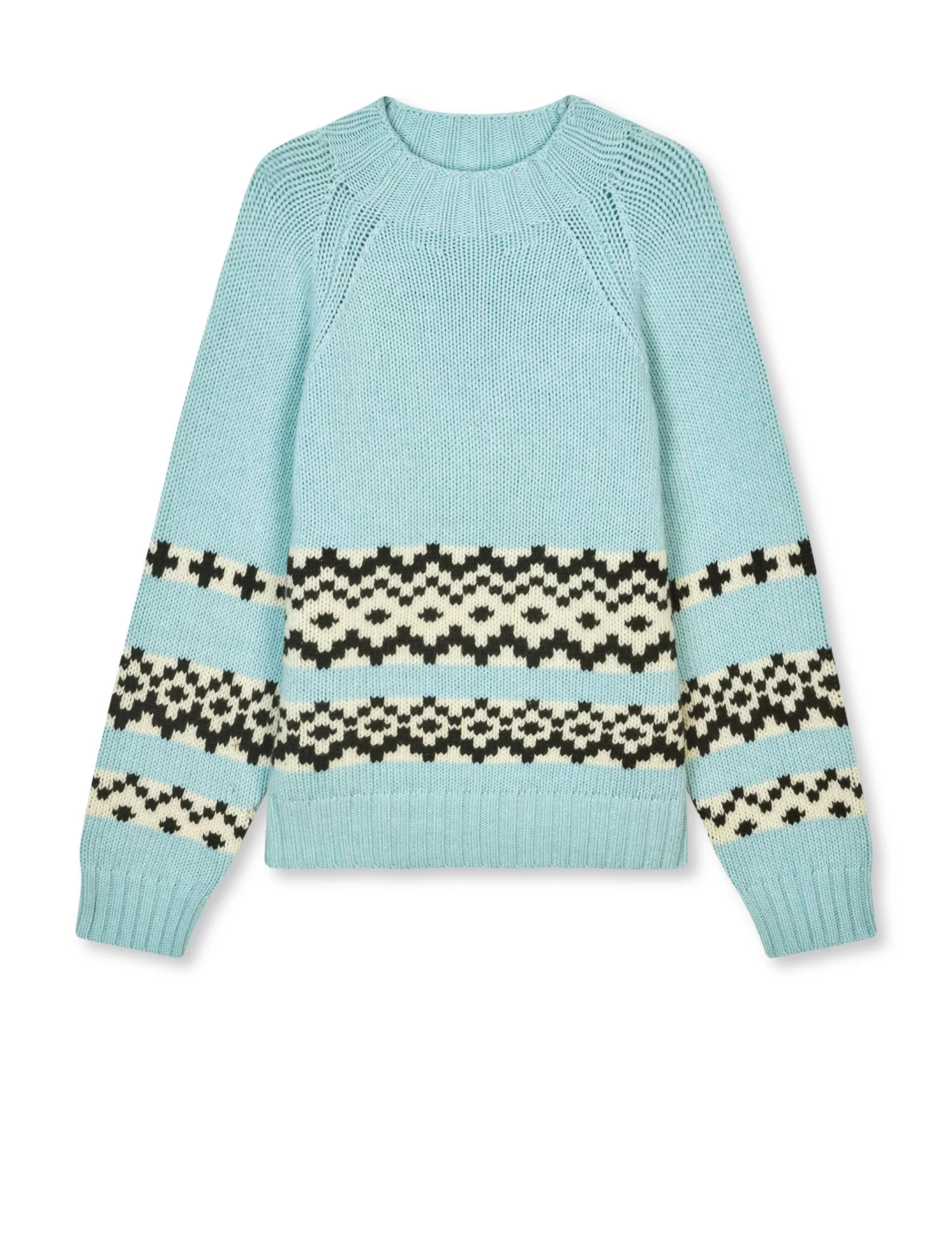 MADS NØRGAARD Recycled Iceland Bjarki Sweater Iced Aqua Cheap