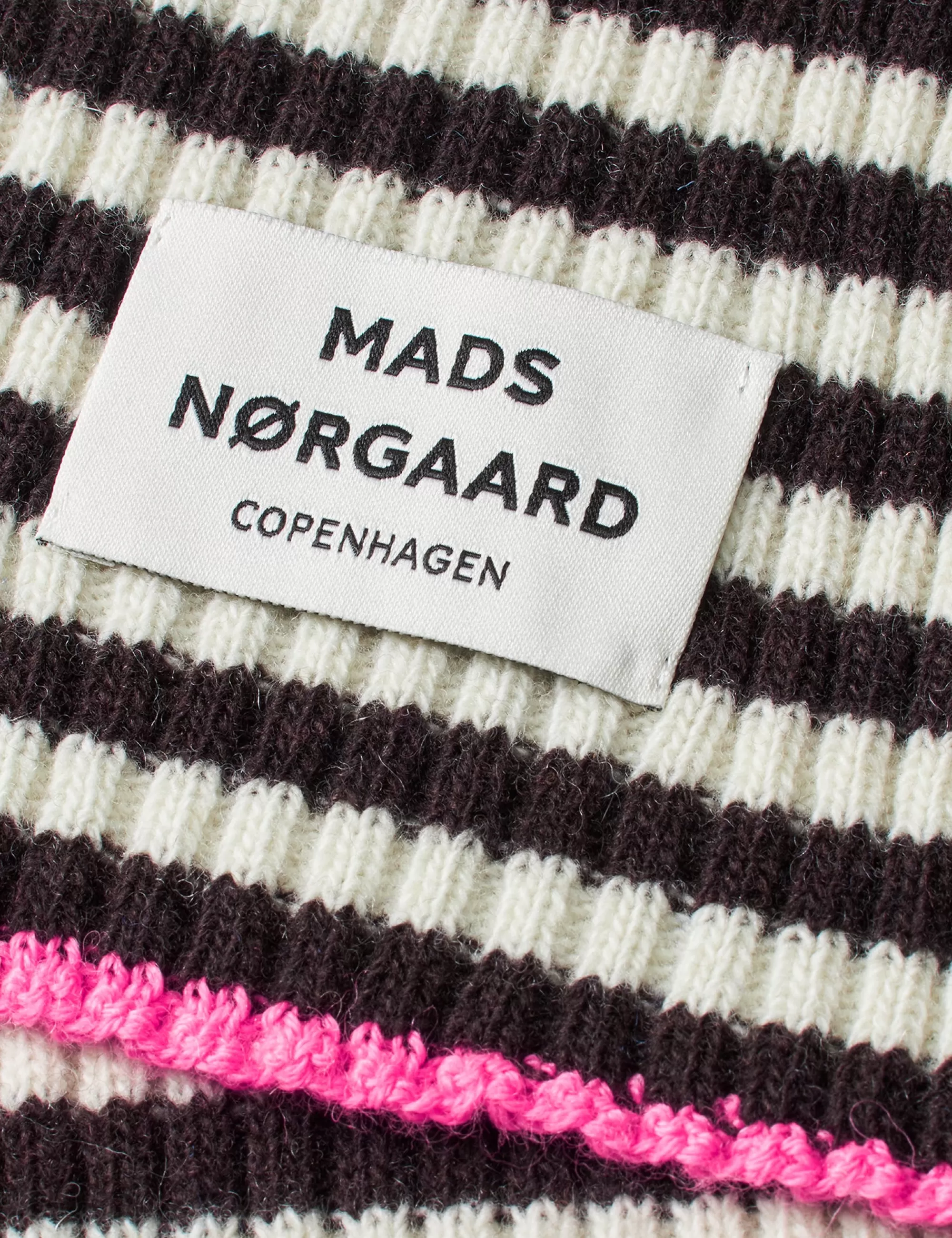 MADS NØRGAARD Recycled Iceland Grafenau Scarf Black Coffee/Winter White Sale