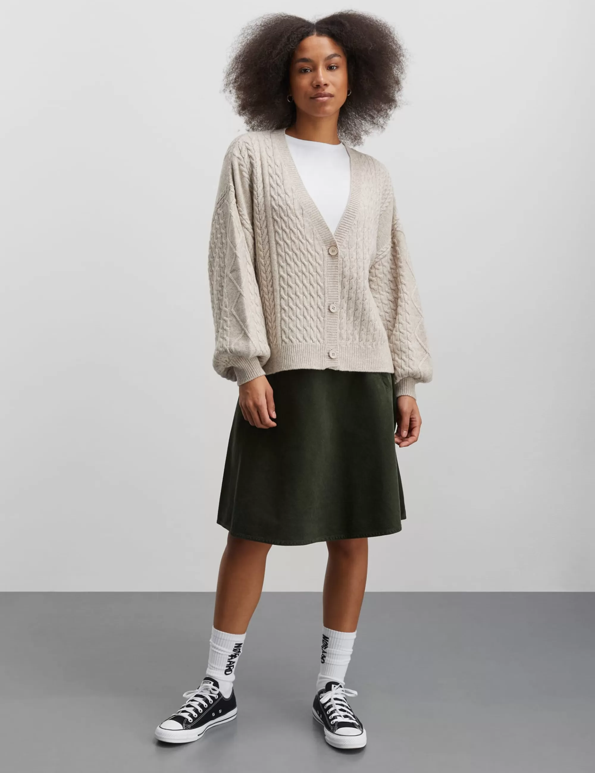 MADS NØRGAARD Recycled Wool Mix Ricky Cardigan Incense Online