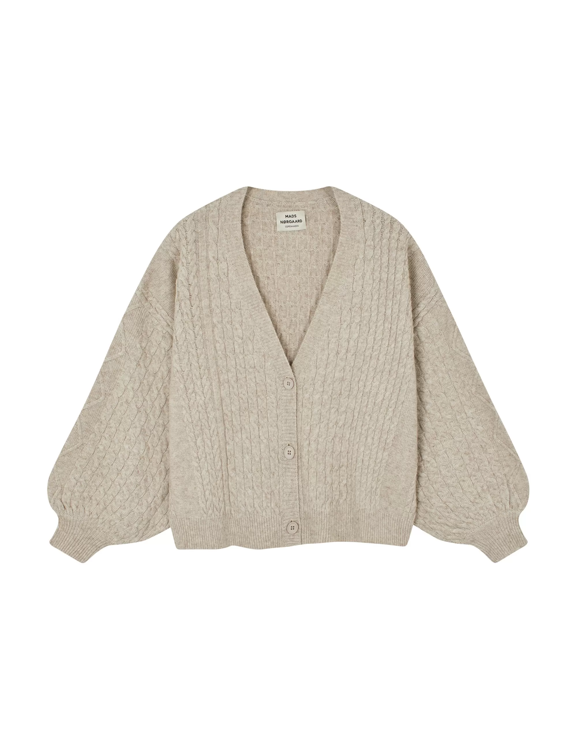 MADS NØRGAARD Recycled Wool Mix Ricky Cardigan Incense Online