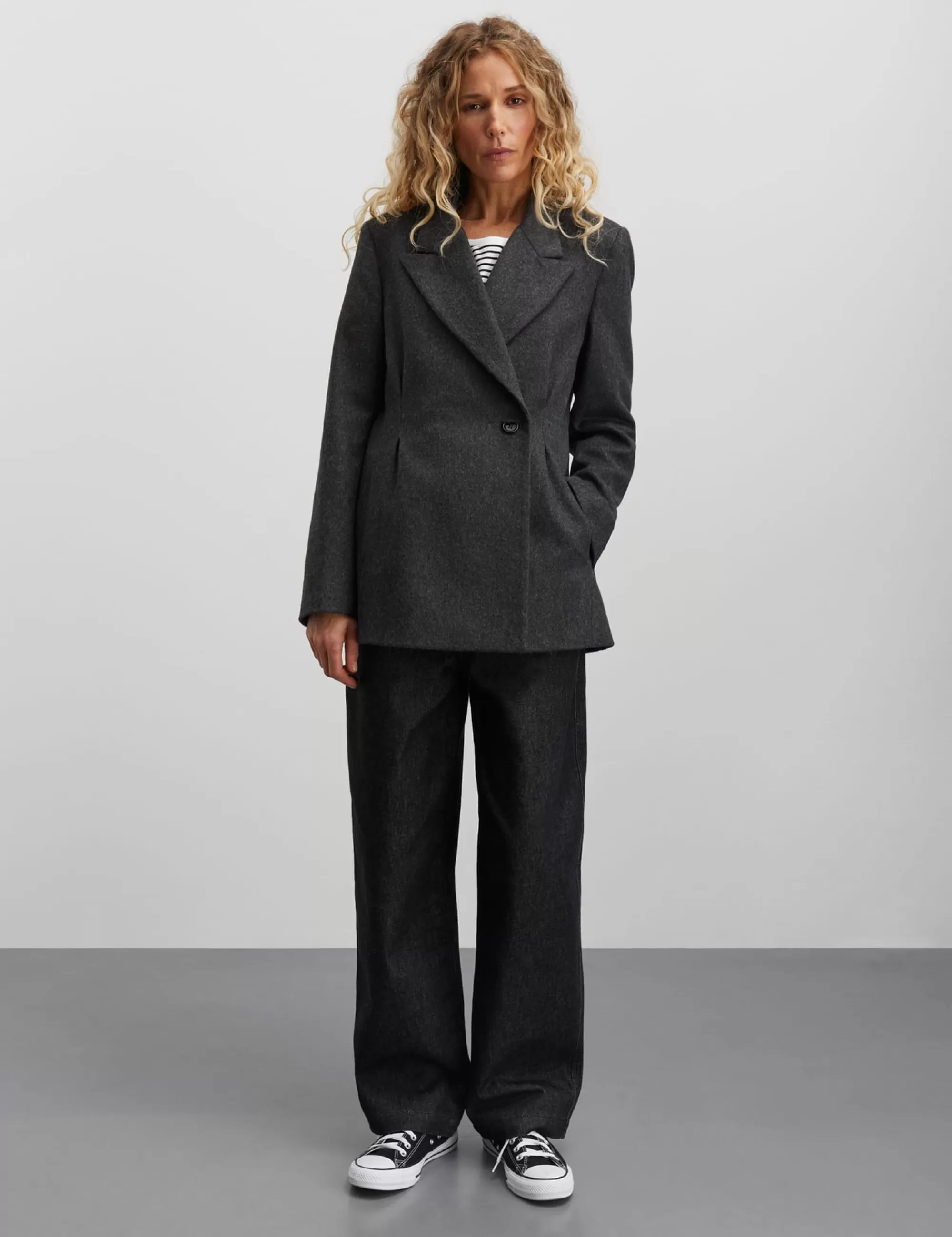 MADS NØRGAARD Rolando Bena Blazer Dark Grey Melange Discount