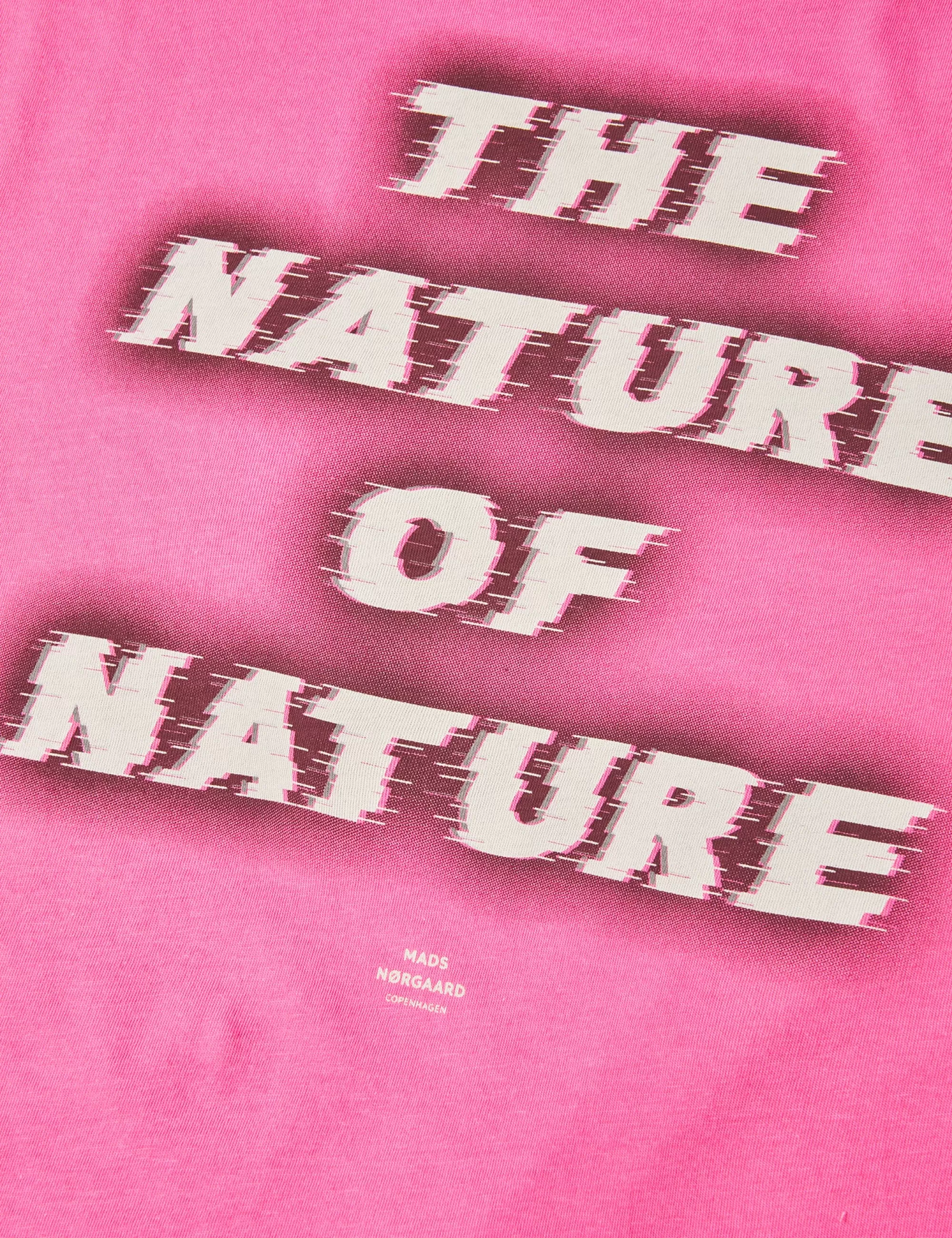 MADS NØRGAARD Single Organic Dassel Tee Carmine Rose New