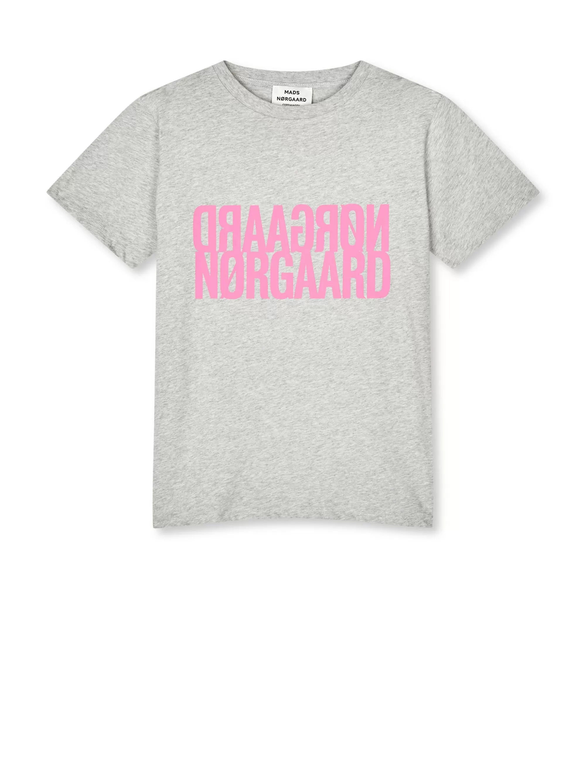 MADS NØRGAARD Single Organic Trenda P Tee Light Grey Melange Clearance