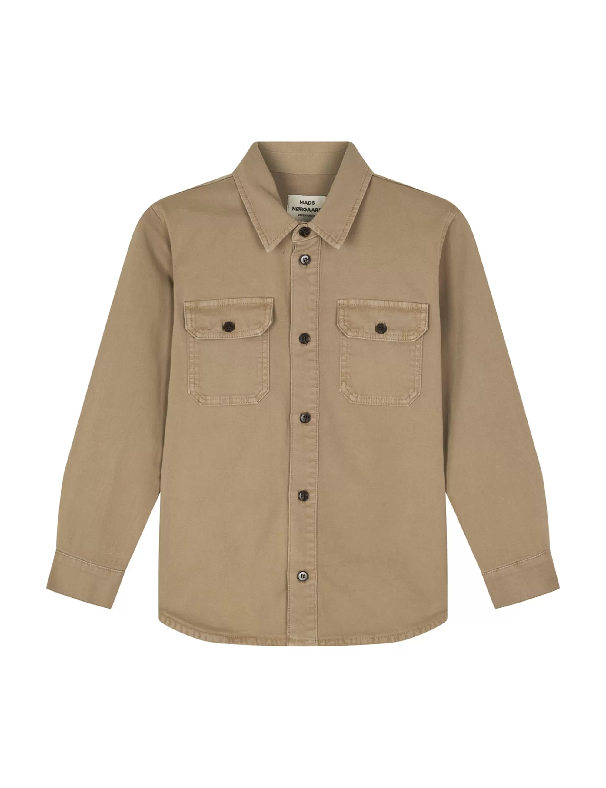 MADS NØRGAARD Soft Canvas Sterno Shirt Lead Gray Online