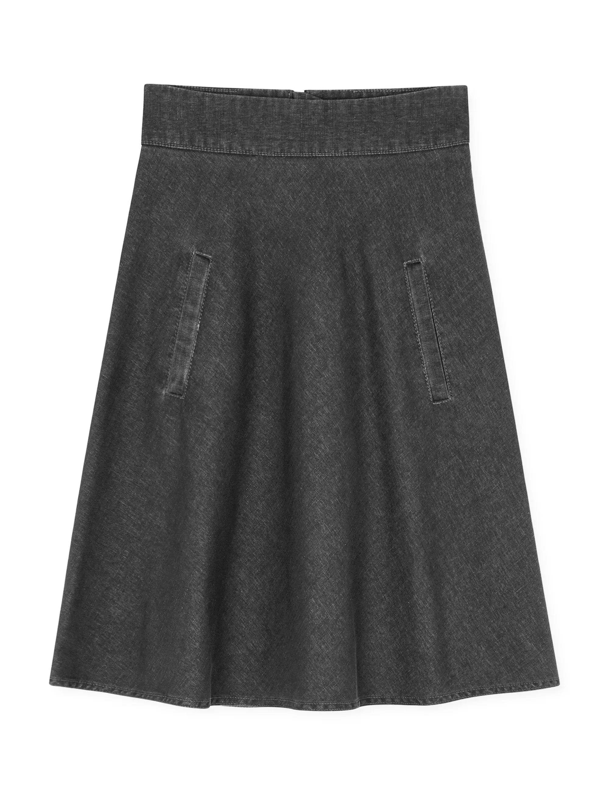 MADS NØRGAARD Soft Denim Stelly Skirt Black Melange Hot