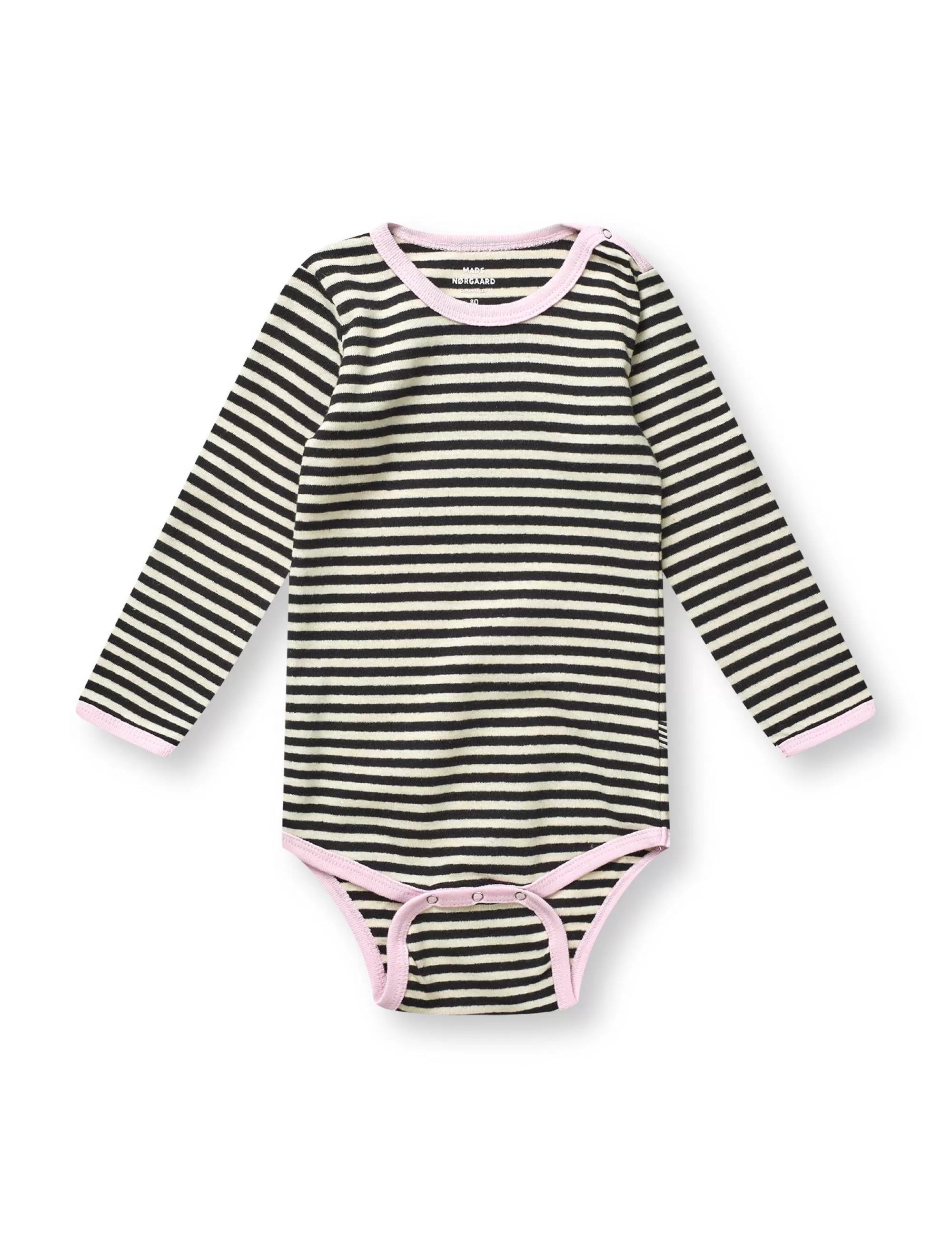 MADS NØRGAARD Soft Duo Striped Body Off White/ Black / Pink Best Sale