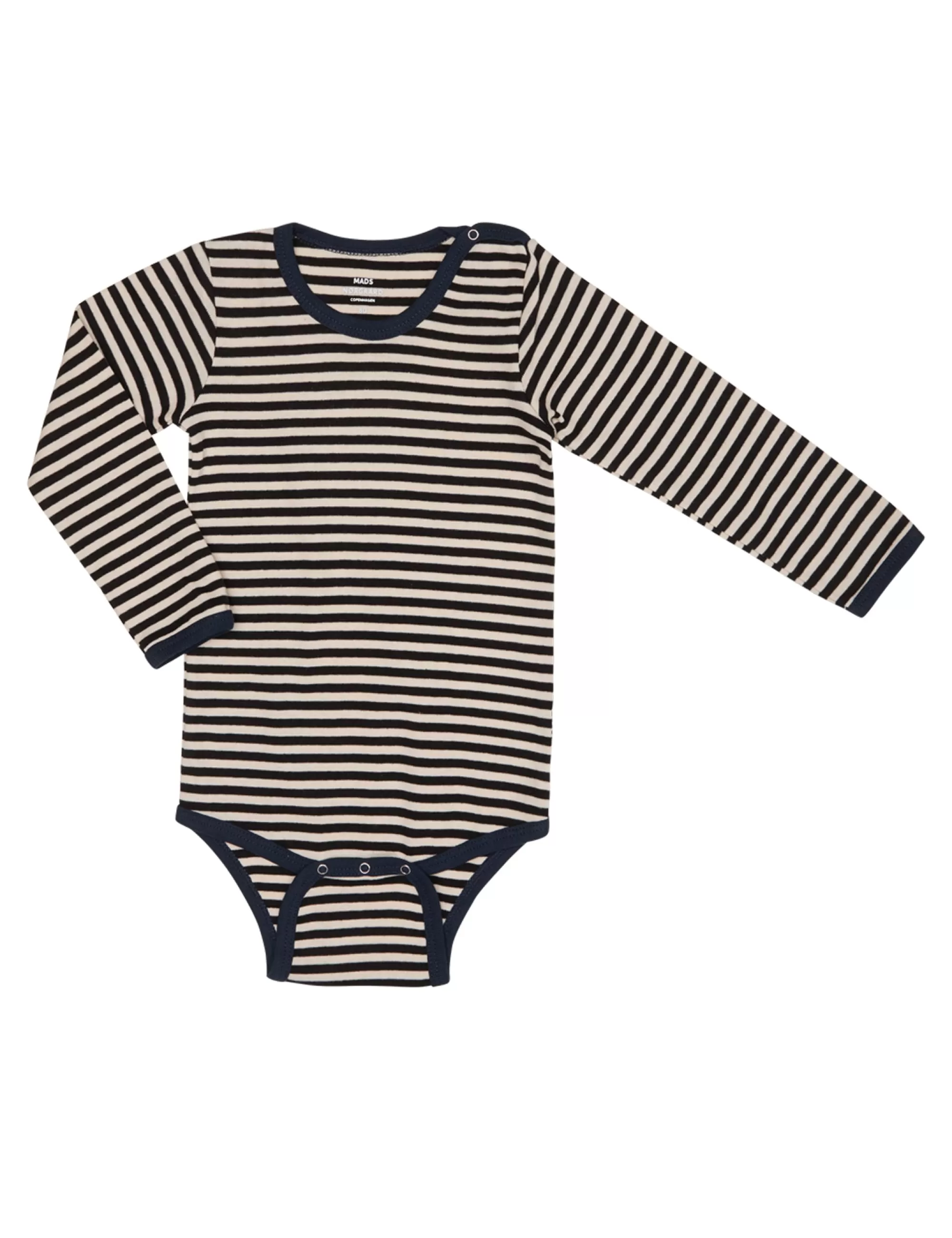 MADS NØRGAARD Soft Duo Striped Body Off White / Black / Navy Store