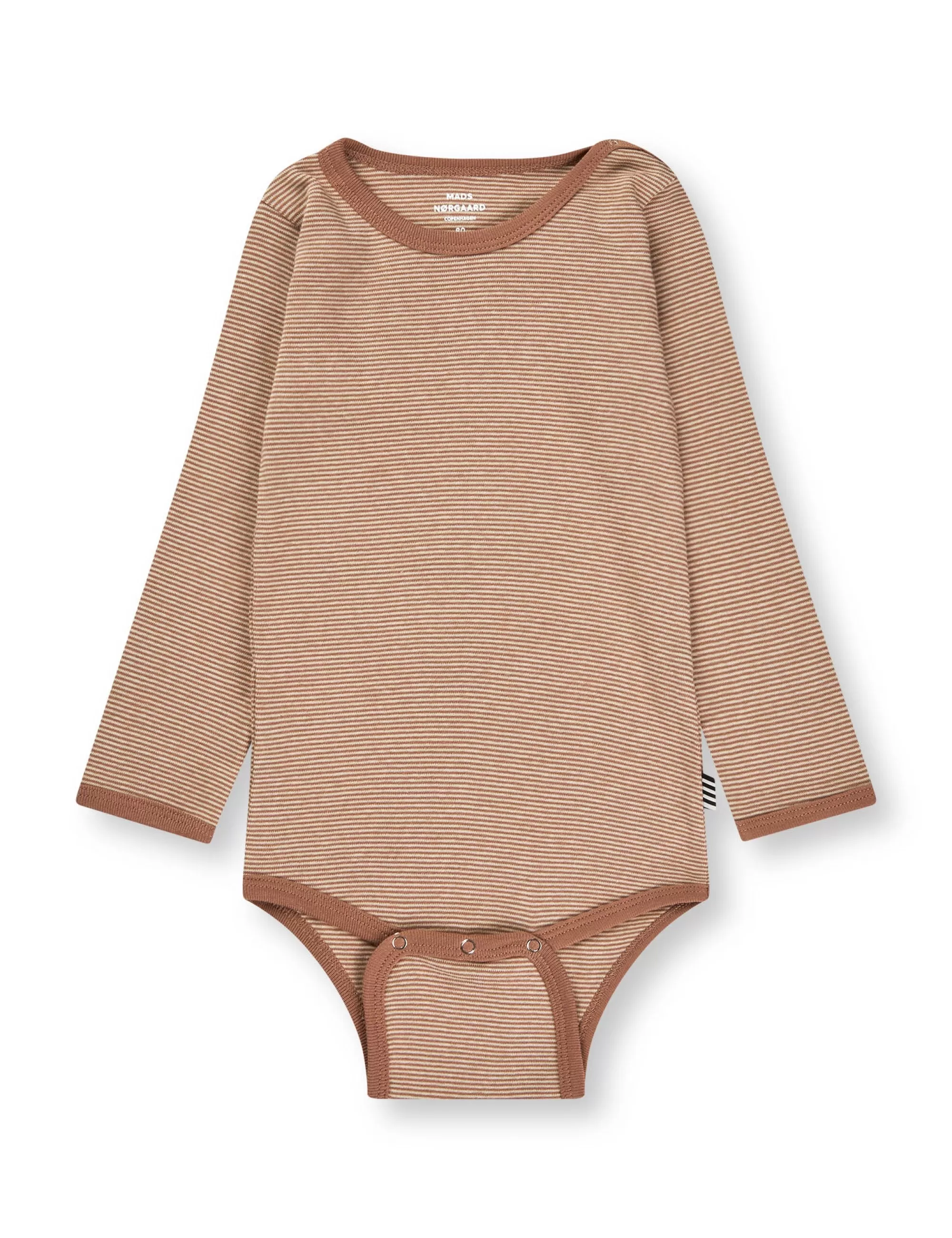 MADS NØRGAARD Soft Micro Striped Body Brownie/Fog Best