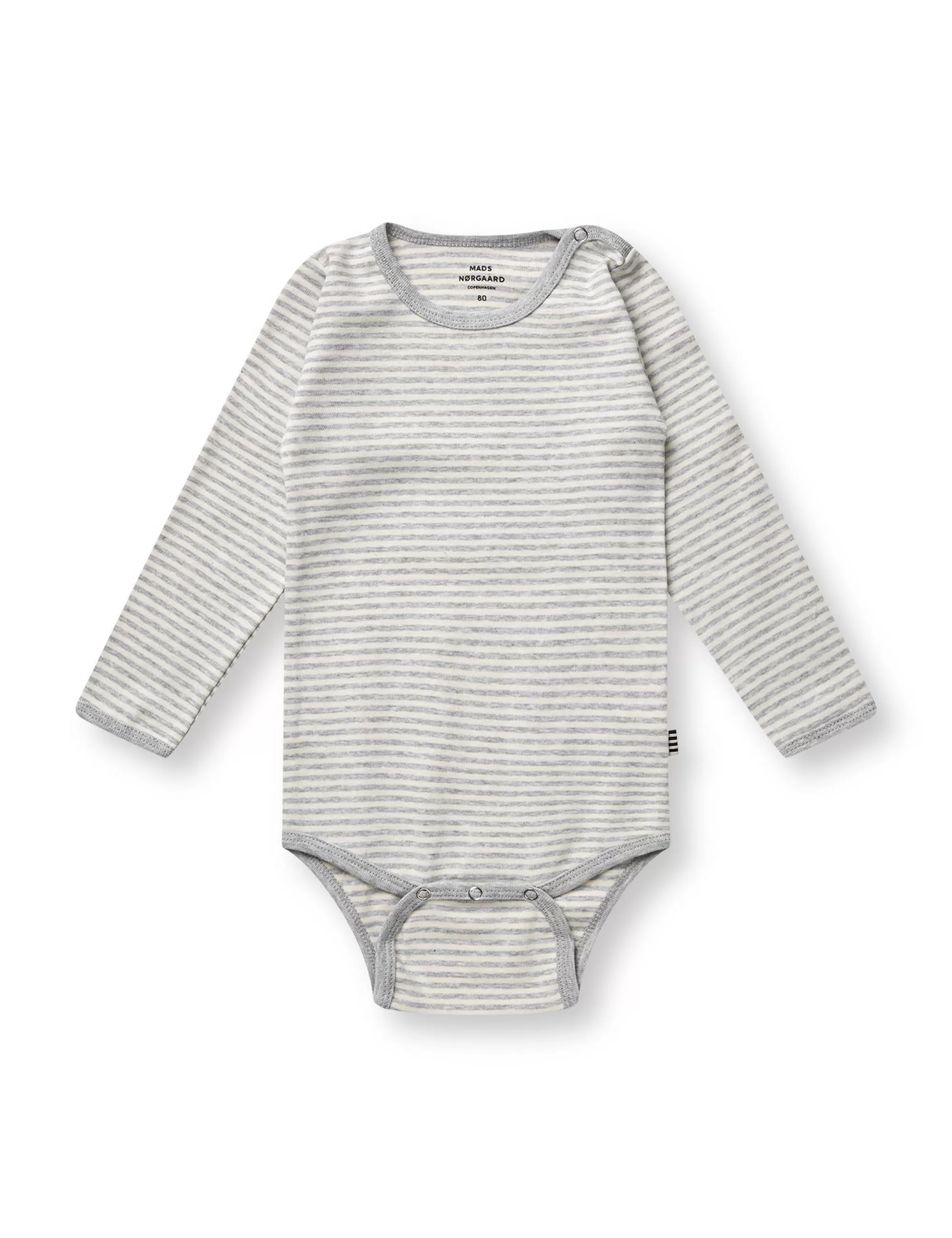 MADS NØRGAARD Soft Striped Rib Body Off White / Grey Mel Store