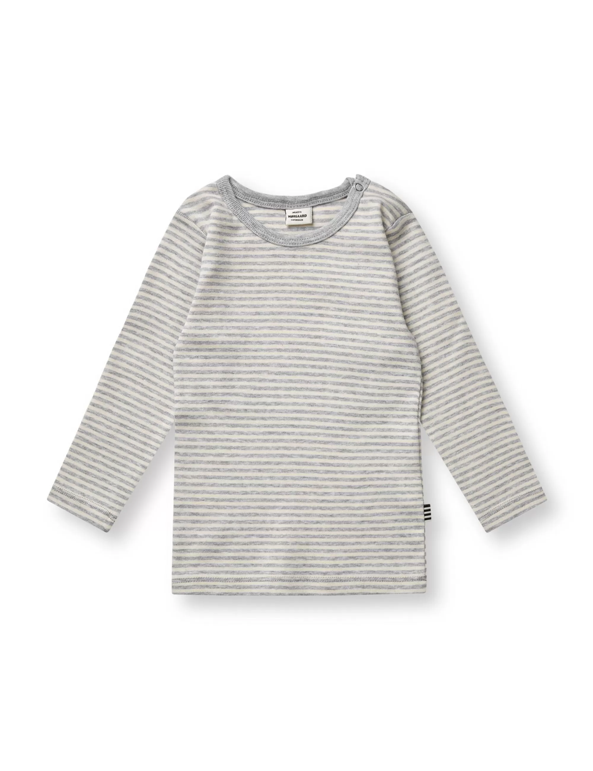 MADS NØRGAARD Soft Striped Rib Tobinino Off White / Grey Mel Cheap