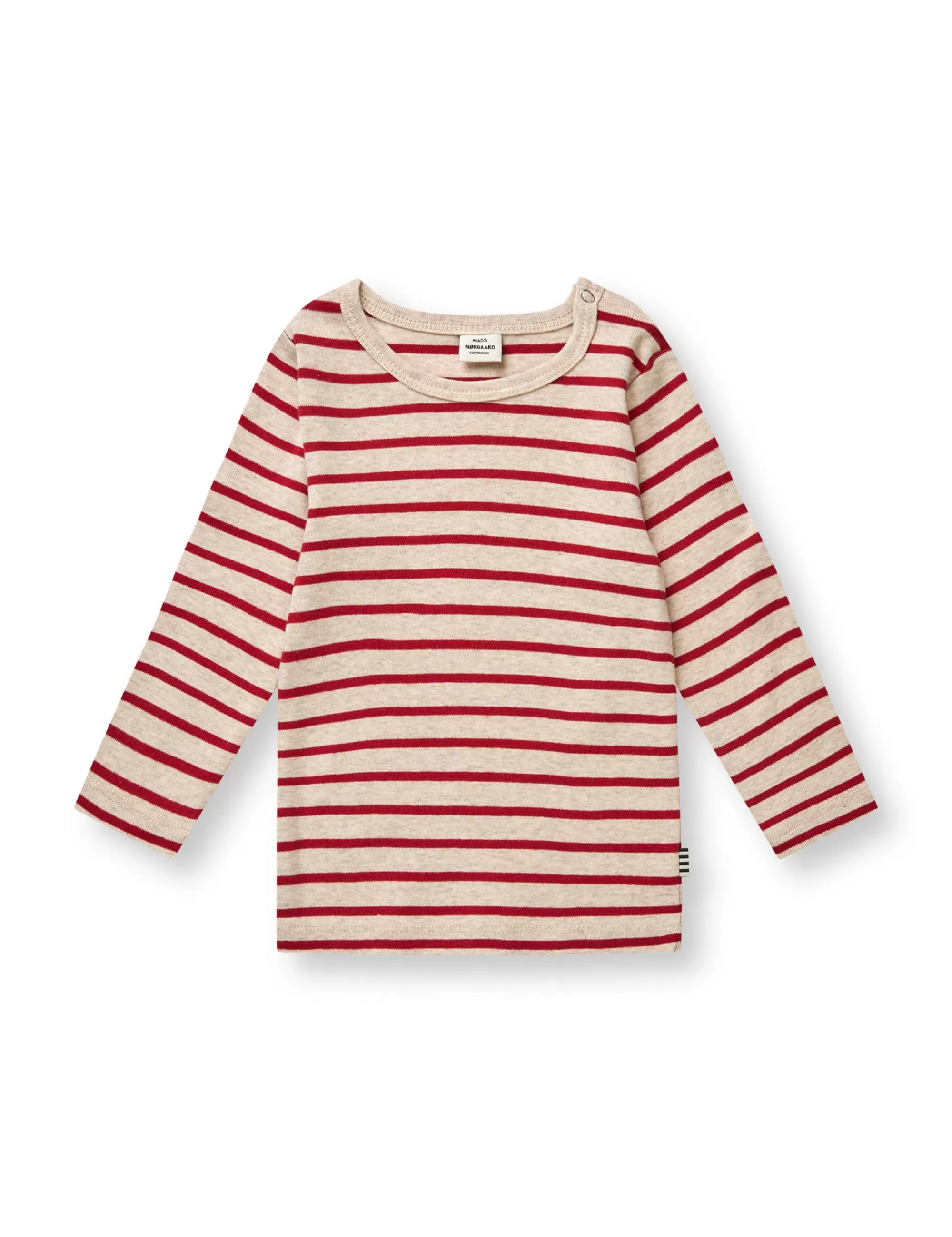 MADS NØRGAARD Soft Striped Rib Tobinino Red / Nature Mel Discount