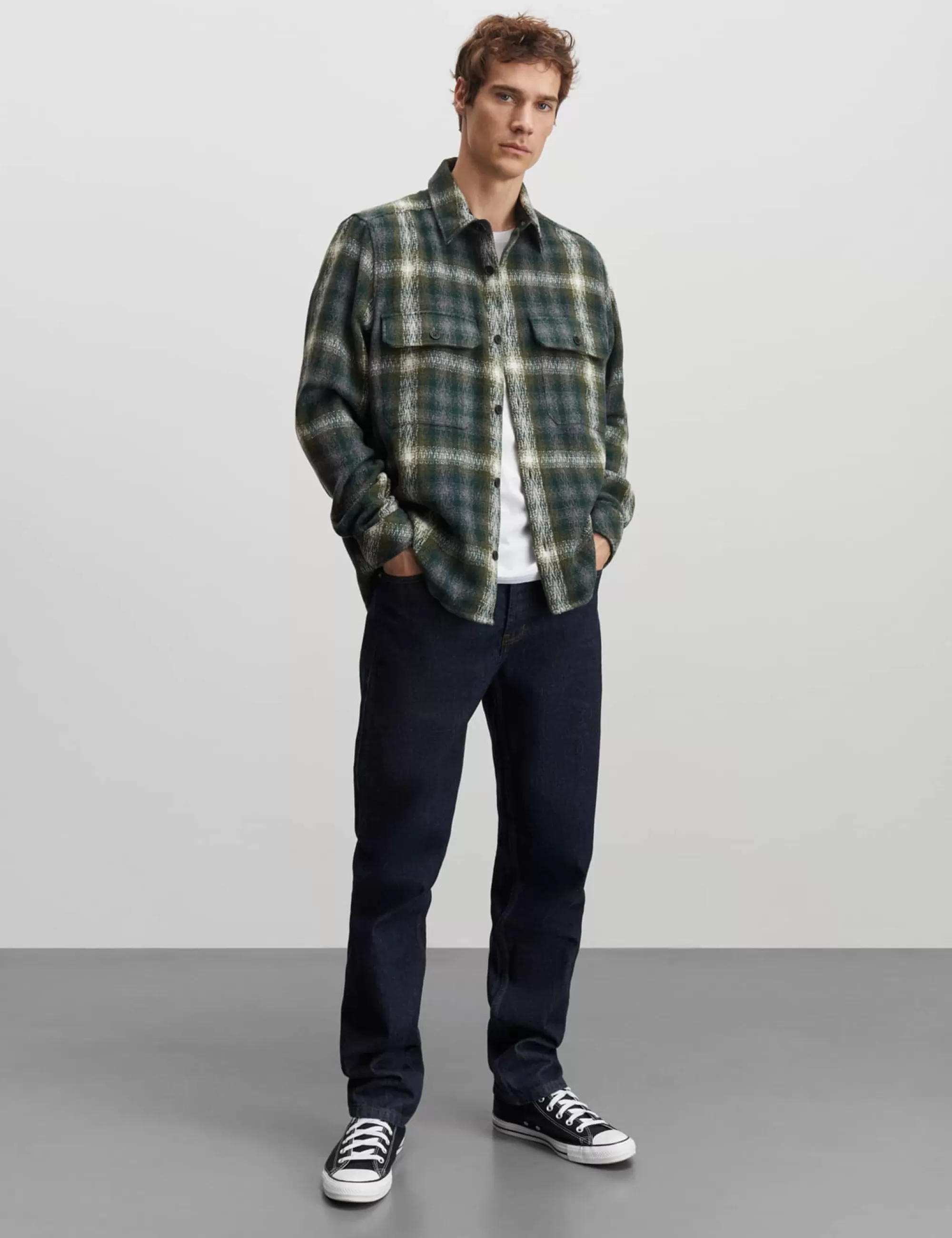 MADS NØRGAARD Soft Wool Noah Shirt Kalamata Sale