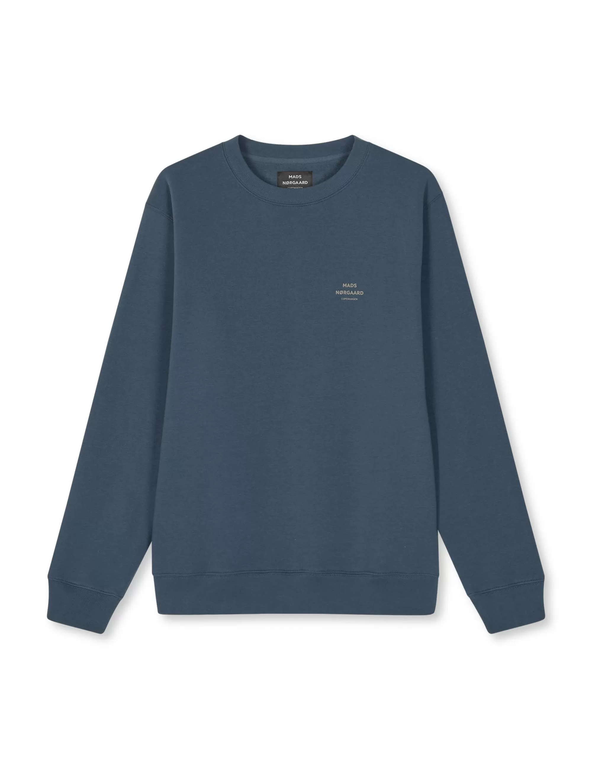 MADS NØRGAARD Standard Crew Logo Sweat Midnight Navy Cheap