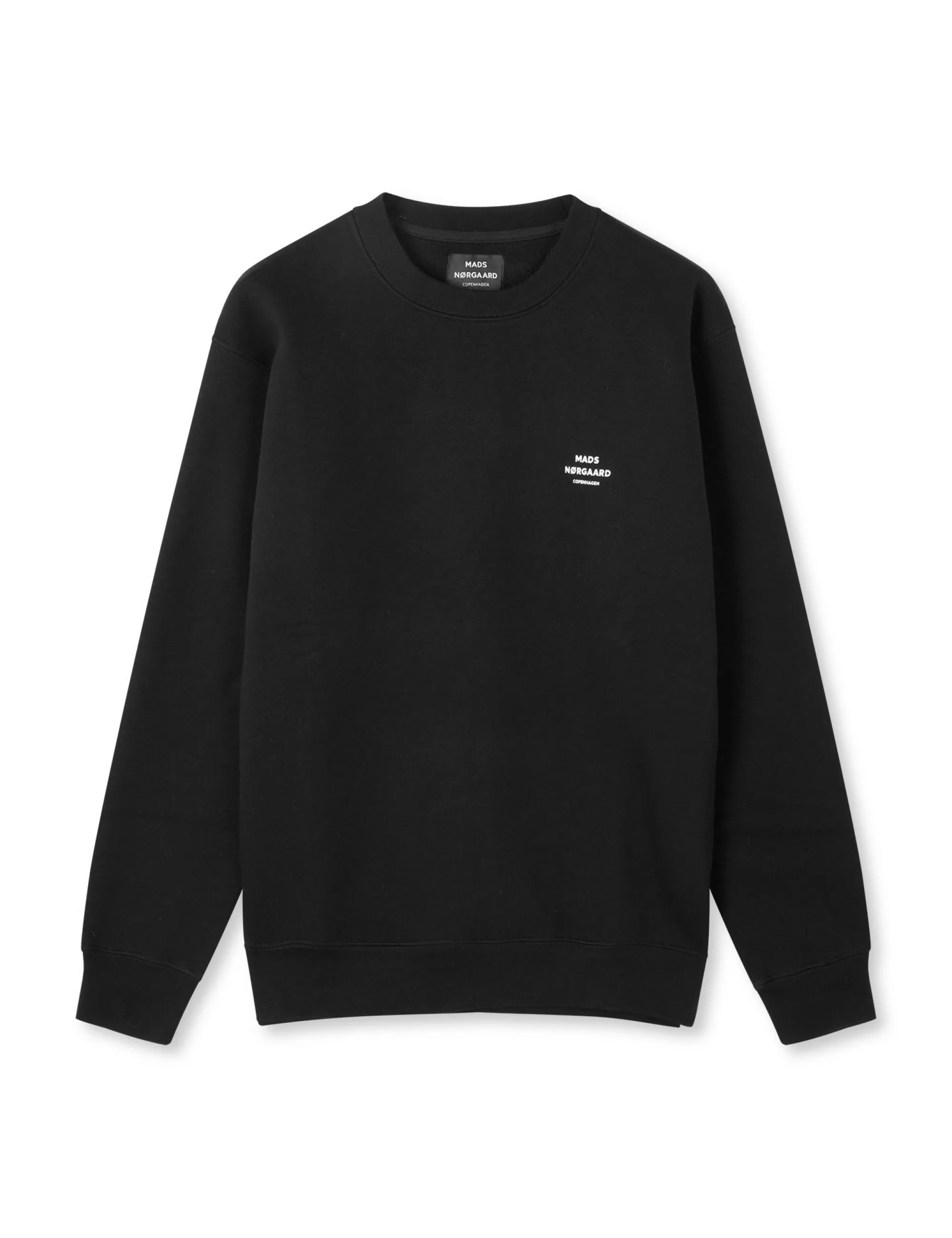 MADS NØRGAARD Standard Crew Logo Sweat Black Discount