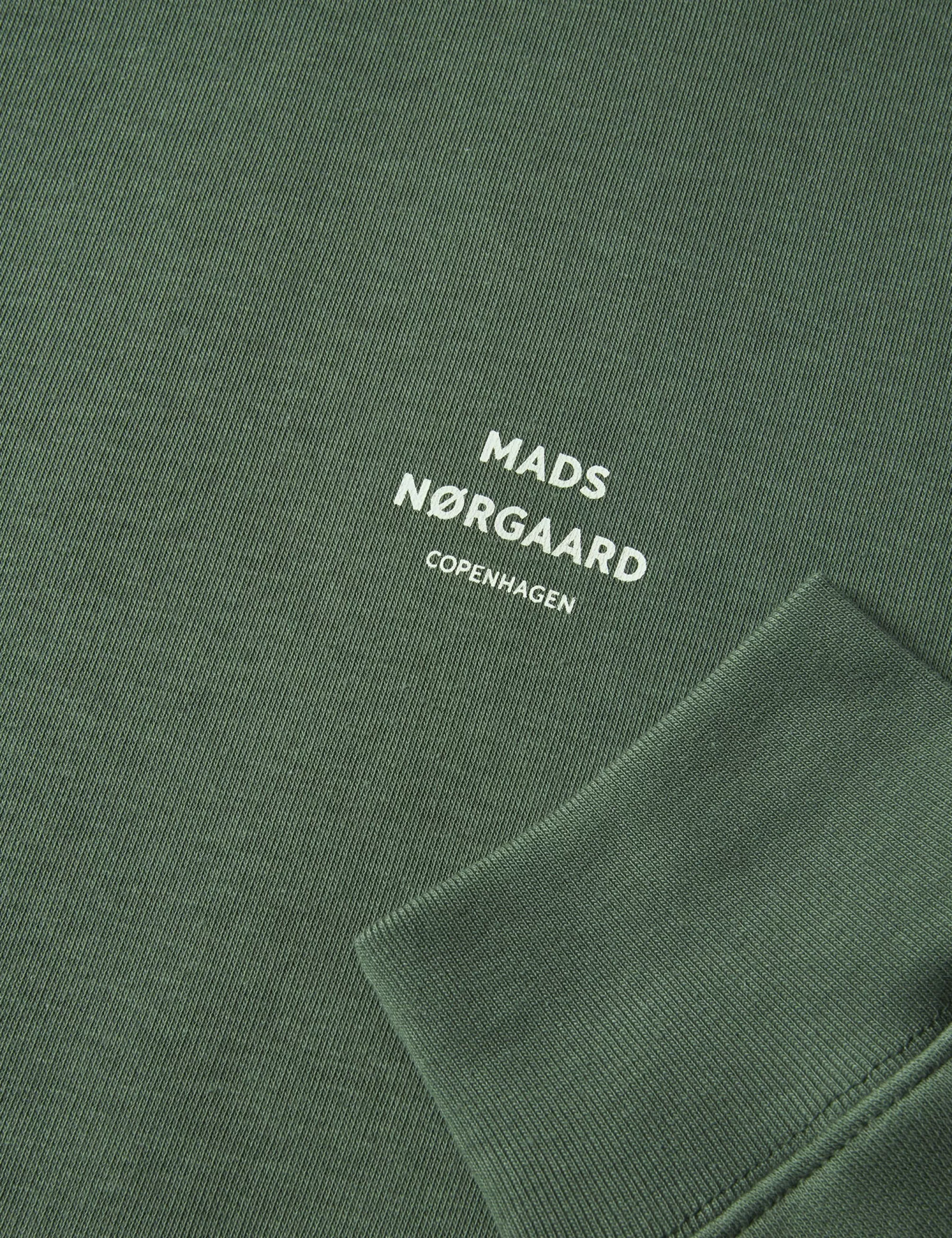 MADS NØRGAARD Standard Crew Logo Sweat Duck Green Flash Sale