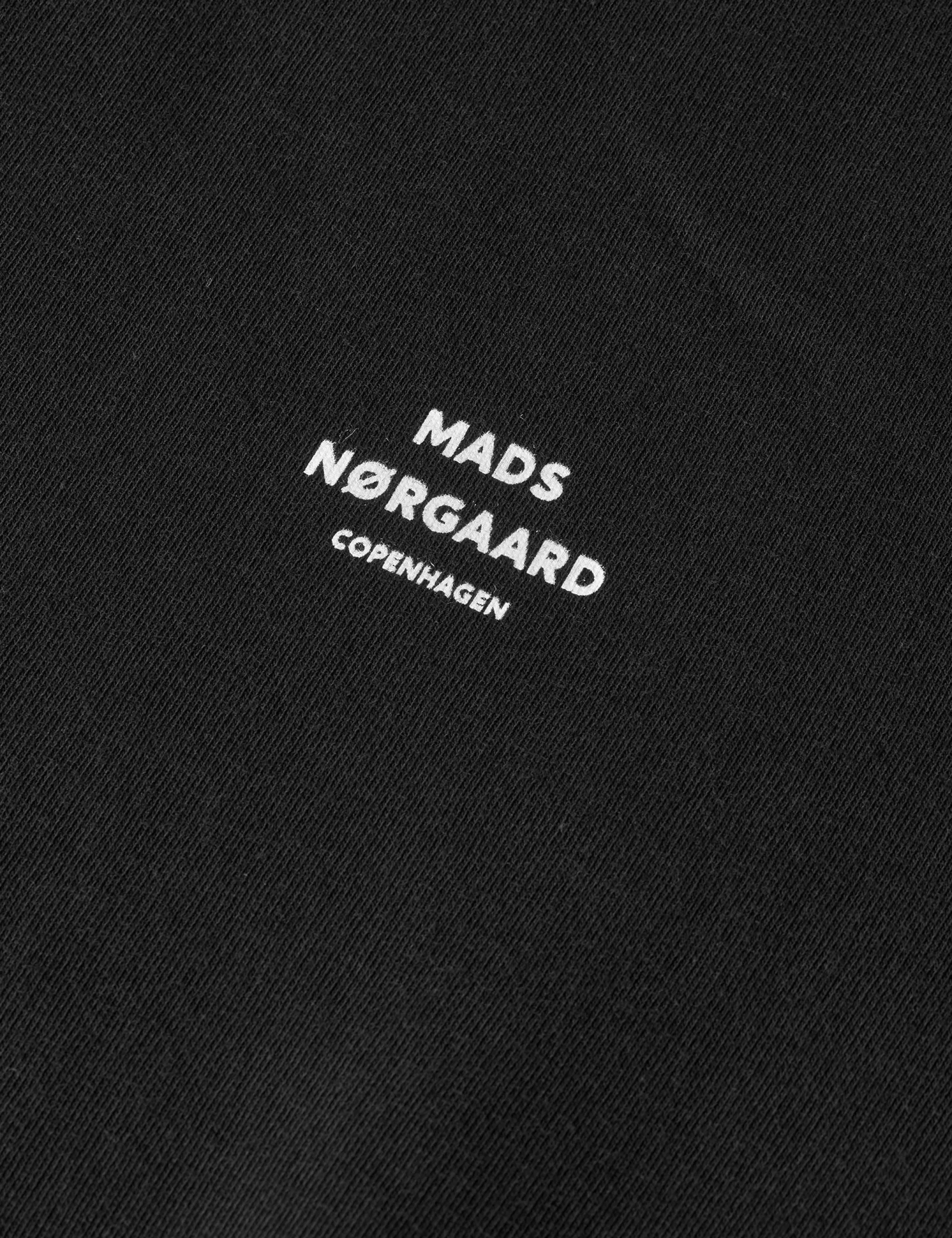 MADS NØRGAARD Standard Crew Logo Sweat Black Discount