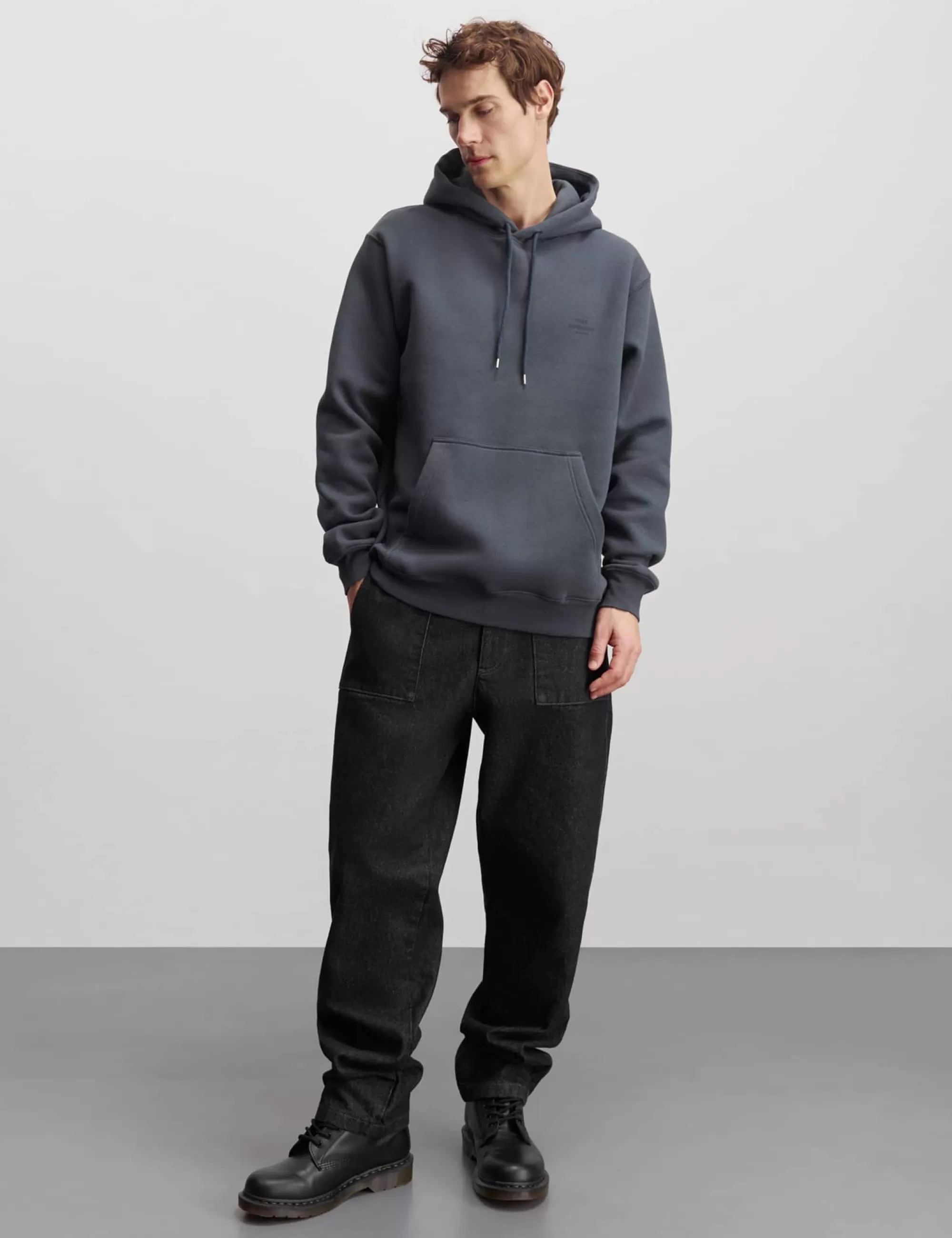 MADS NØRGAARD Standard Hoodie Logo Sweat Black Oyster Flash Sale