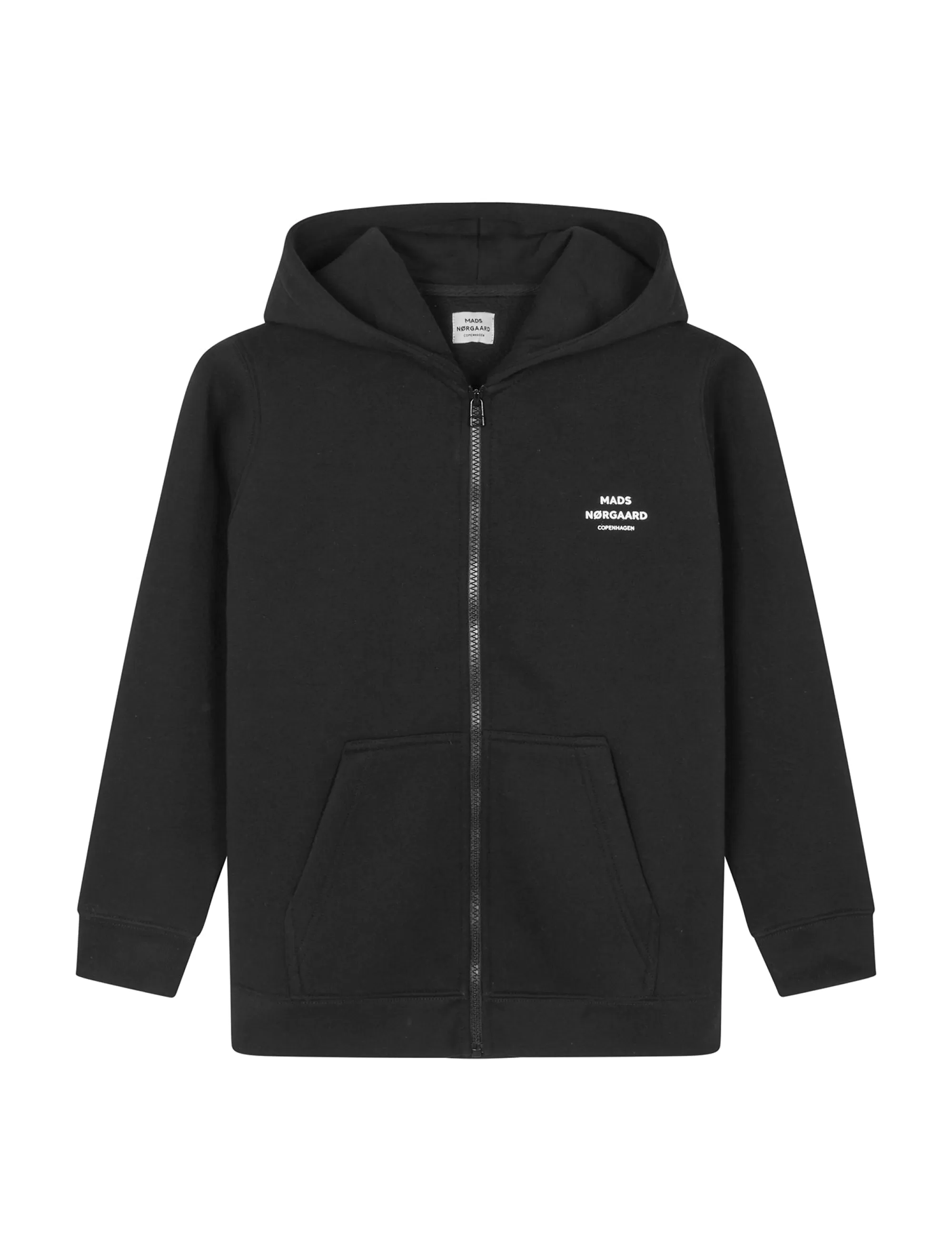 MADS NØRGAARD Standard Hudini Zip Sweatshirt Black Clearance