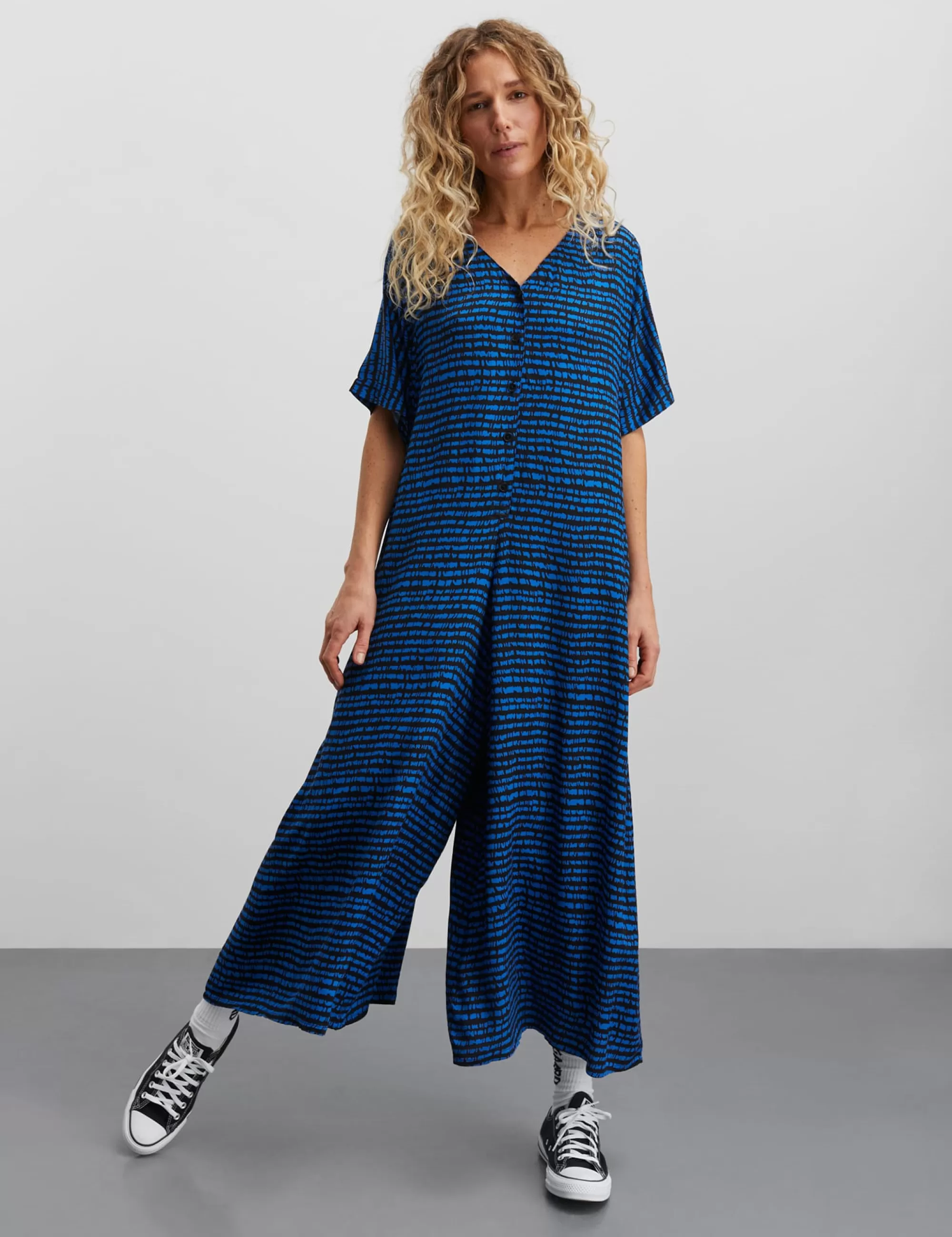 MADS NØRGAARD Star Lina Jumpsuit AOP Scribble AOP/Princess Blue Hot