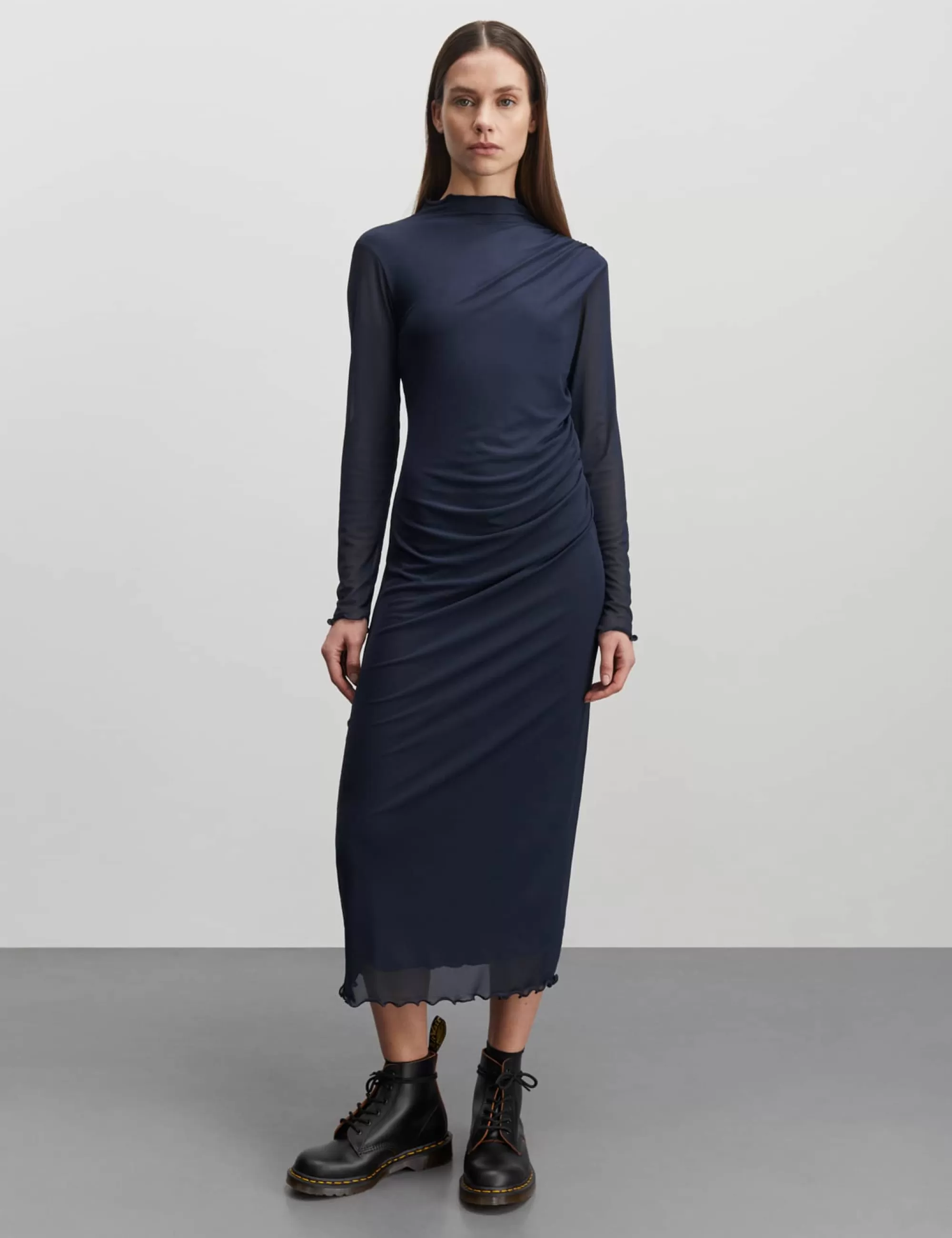 MADS NØRGAARD Stretch Mesh Fia Dress Parisian Night Best