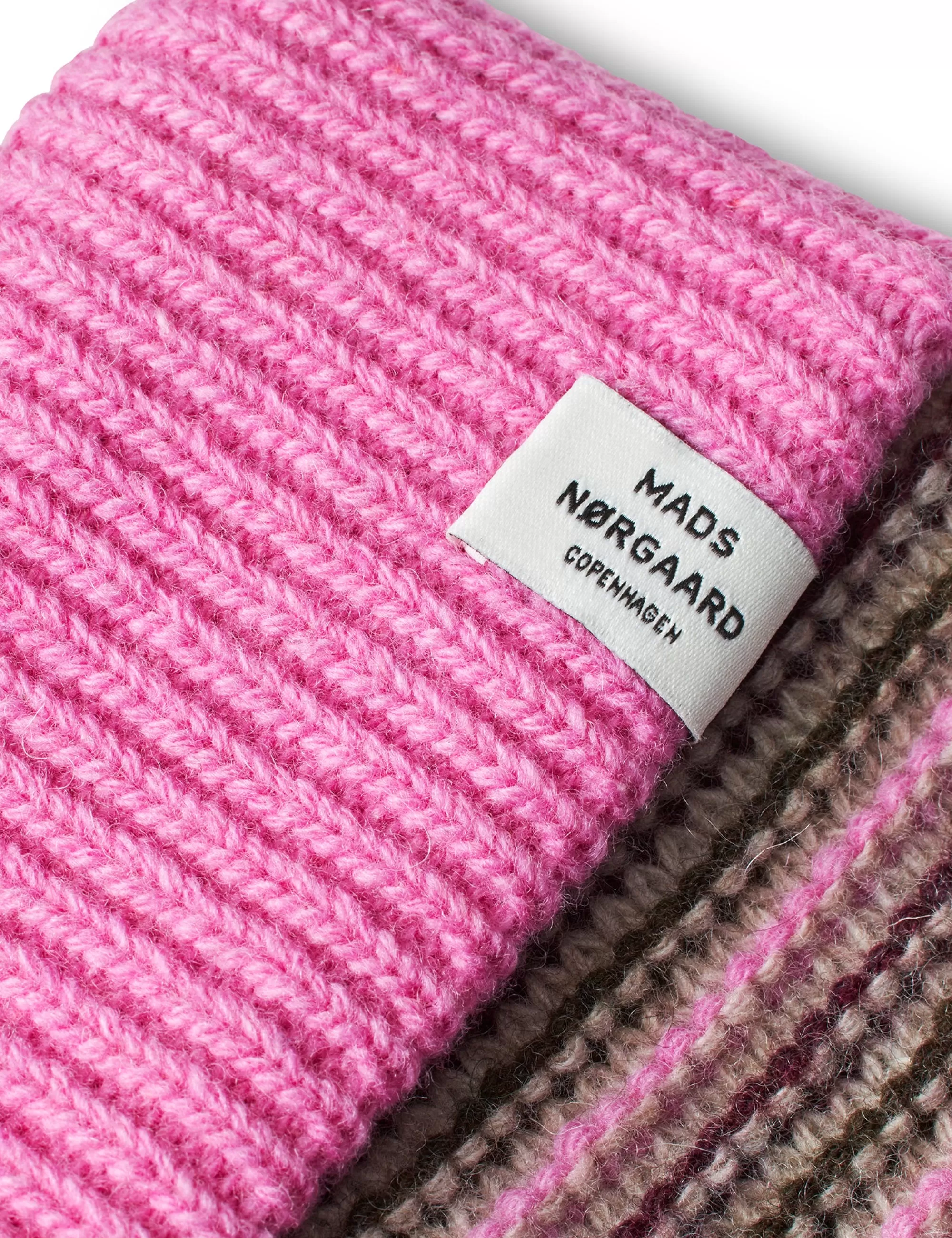 MADS NØRGAARD Stripey Abbey Hat Carmine Rose Mix Sale