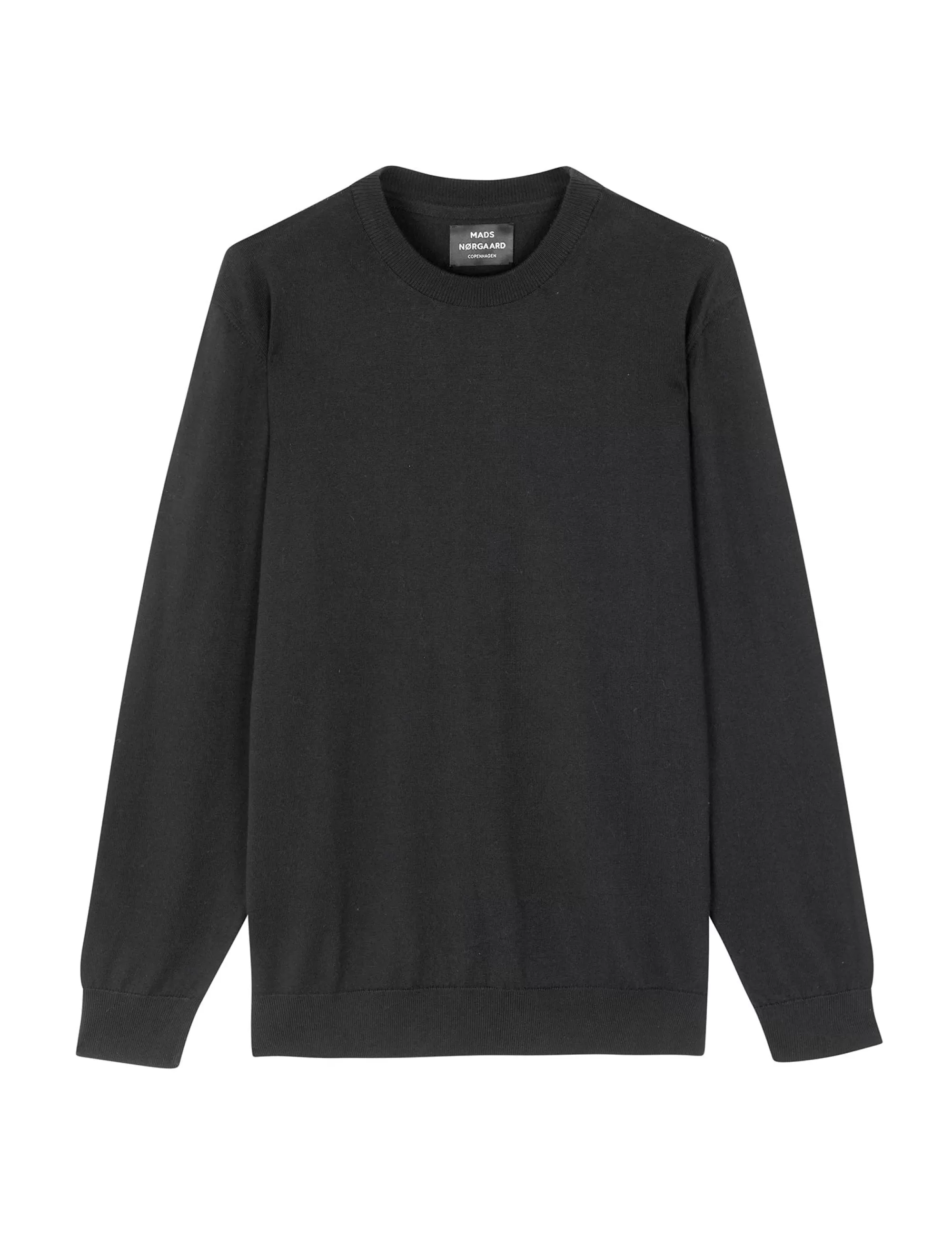 MADS NØRGAARD Tight Cotton Karsten Knit Black Outlet