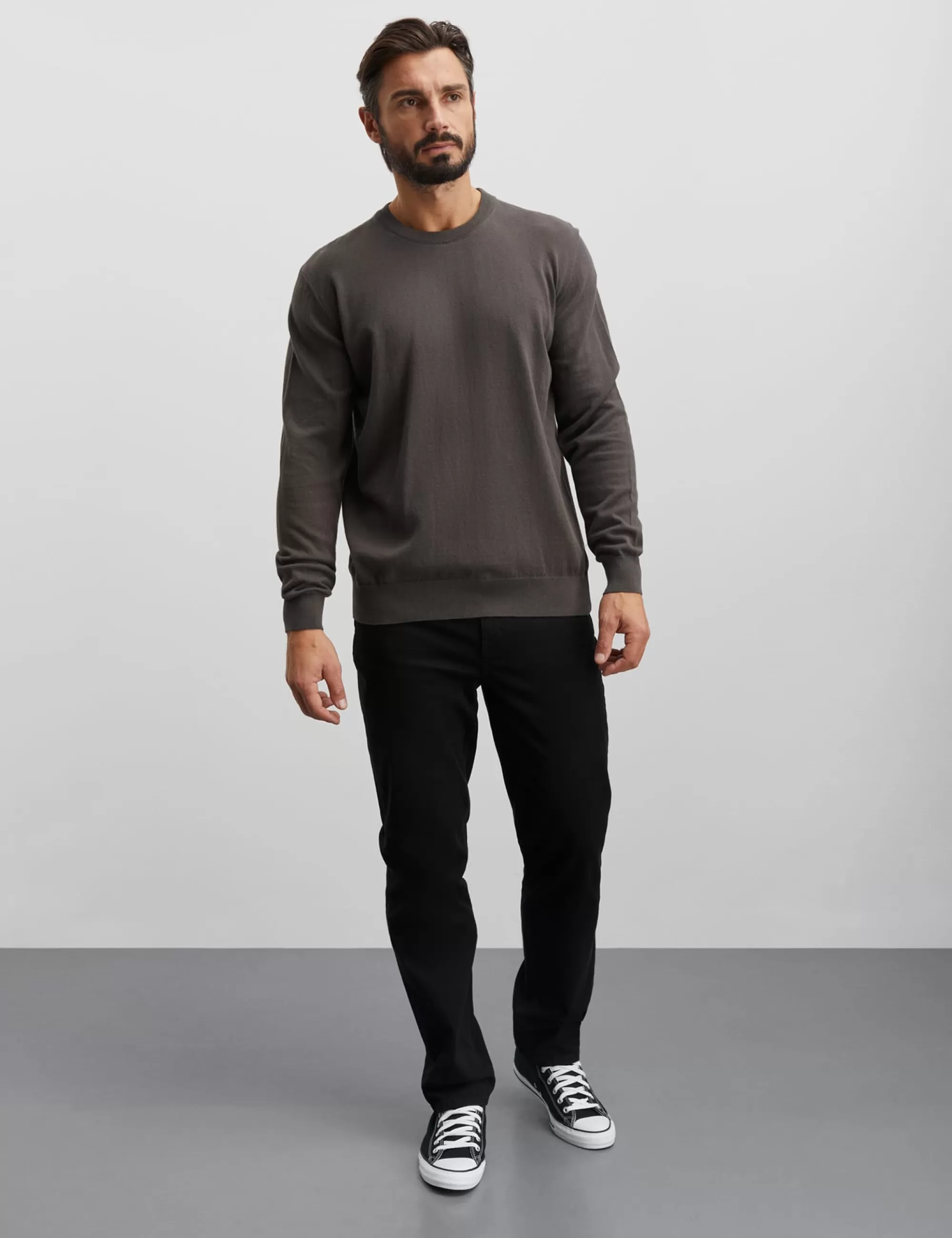 MADS NØRGAARD Tight Cotton Karsten Knit Beluga New