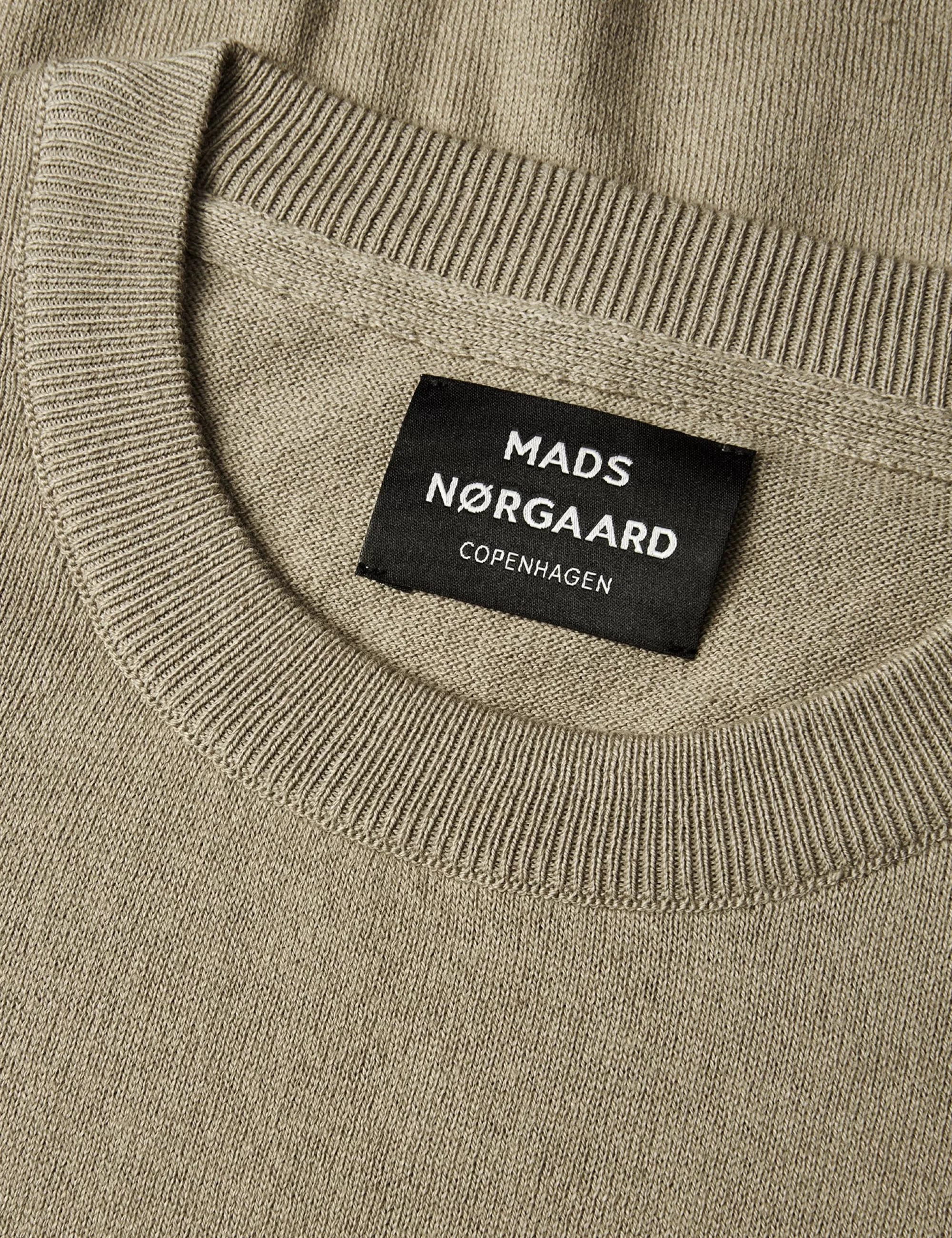 MADS NØRGAARD Tight Cotton Karsten Knit Silver Sage Fashion