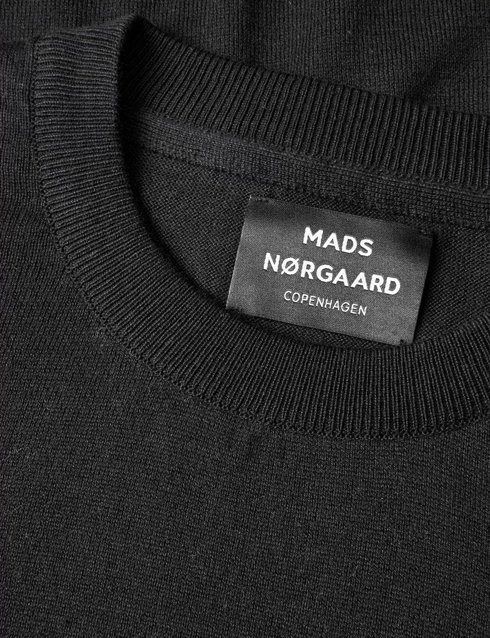 MADS NØRGAARD Tight Cotton Karsten Knit Black Outlet